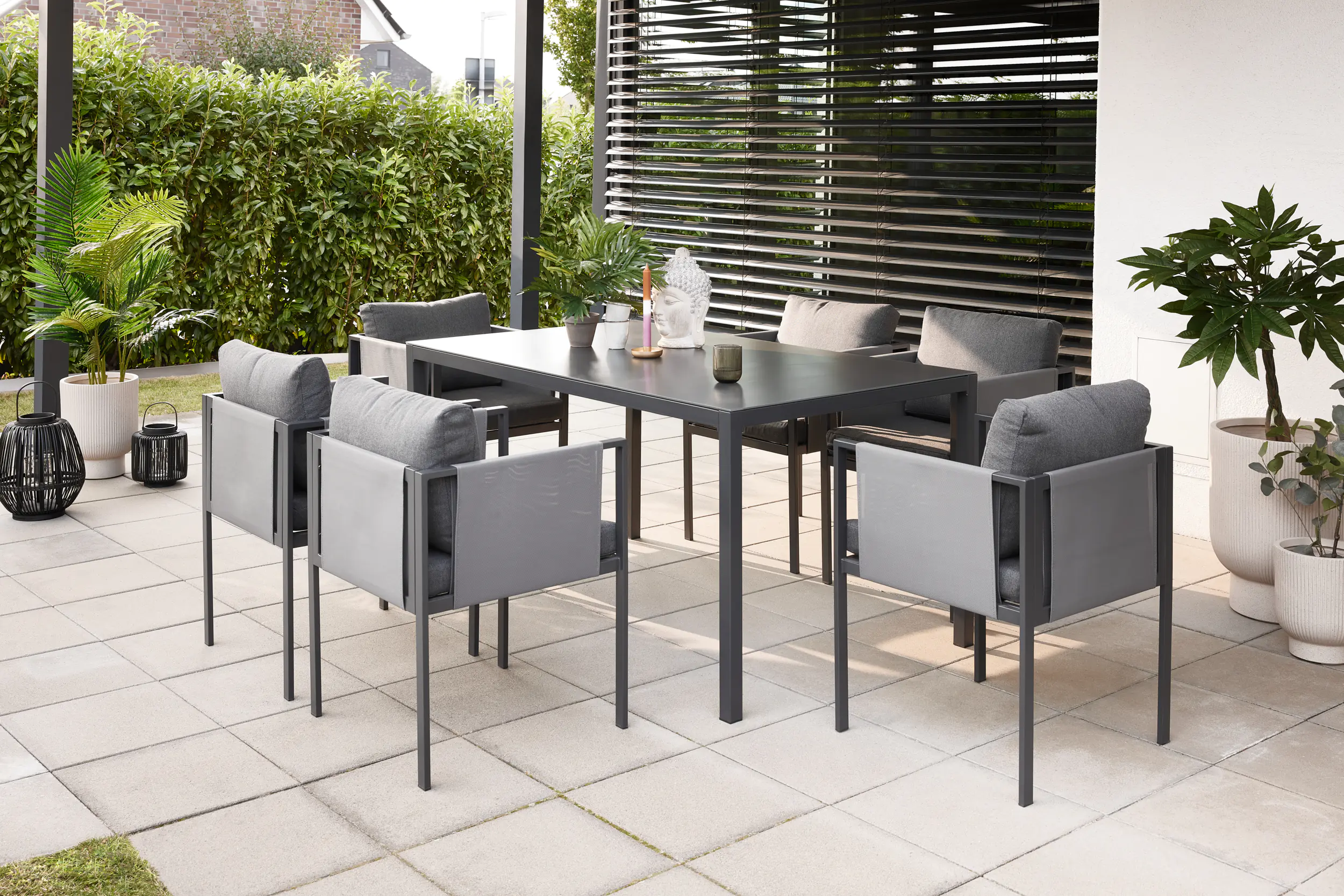 Primaster Garten-Essgruppe Ascona Stahl 6 Personen Primaster Garten-Essgruppe Ascona Stahl 6 Personen