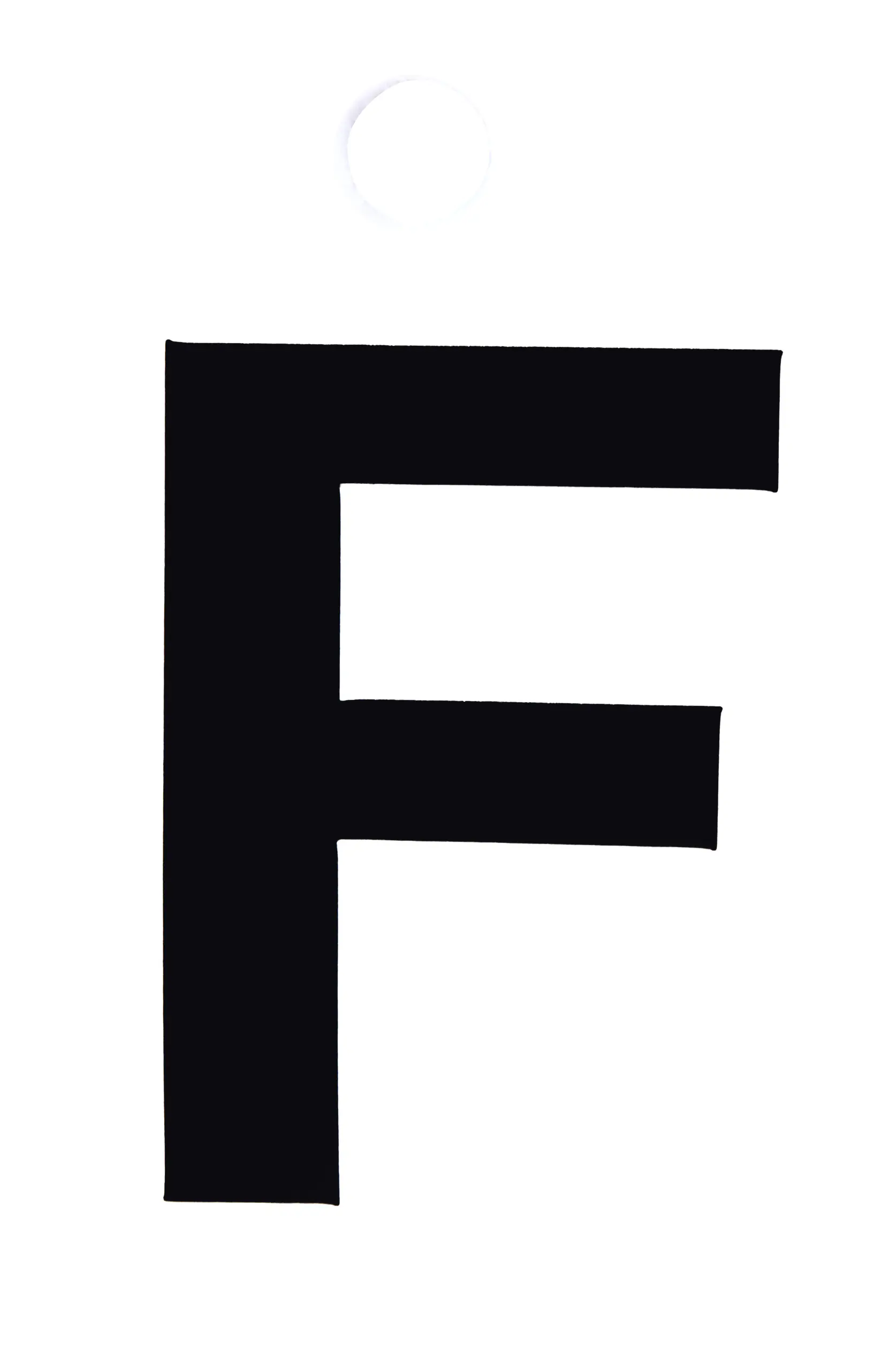 Conmetall Aufkleber Buchstabe F PVC 3,5 x 3,5 cm schwarz