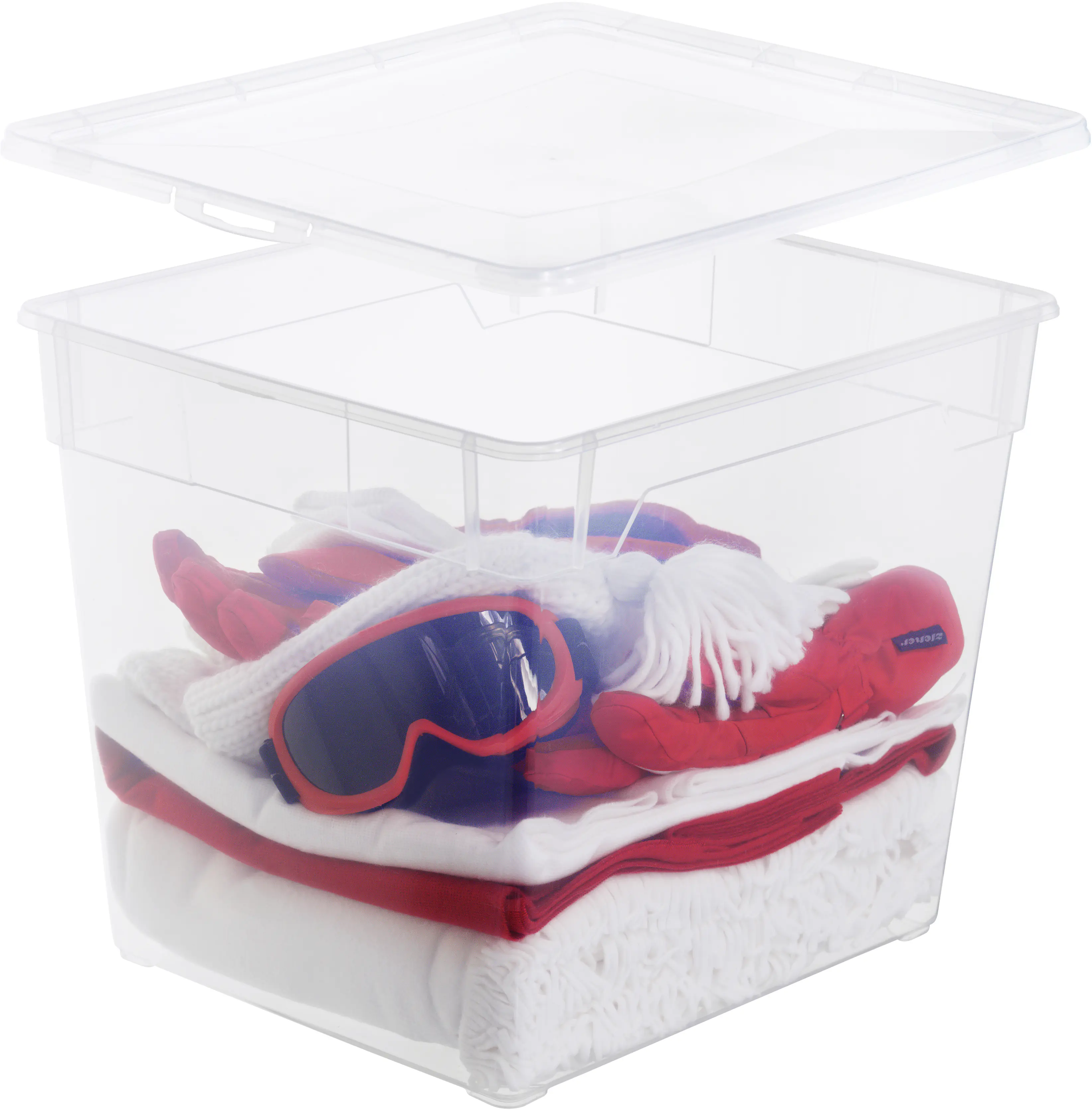 Rotho Aufbewahrungsbox Clear Deep Sweater inkl. Deckel 31 L transparent