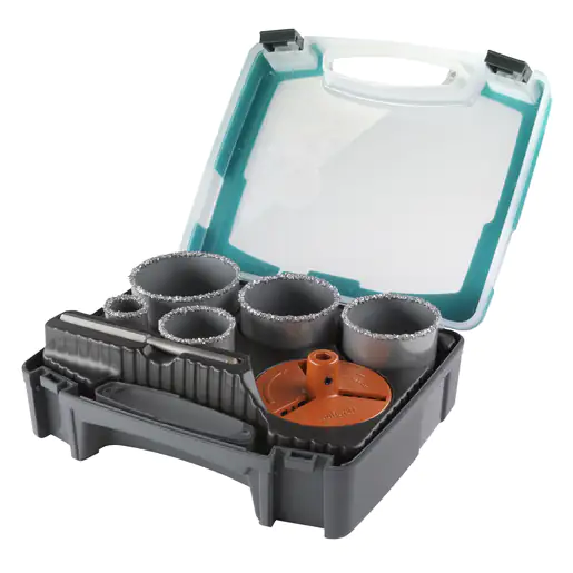 Wolfcraft Lochsägen-Koffer Ø 33 - 83 mm Hartmetall Wolfcraft Lochsägen-Koffer Ø 33 - 83 mm Hartmetall