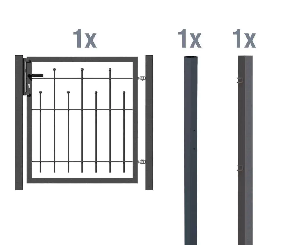 Alberts Komplettset Tor Madrid 100 x 100 cm anthrazit Alberts Komplettset Tor Madrid 100 x 100 cm anthrazit