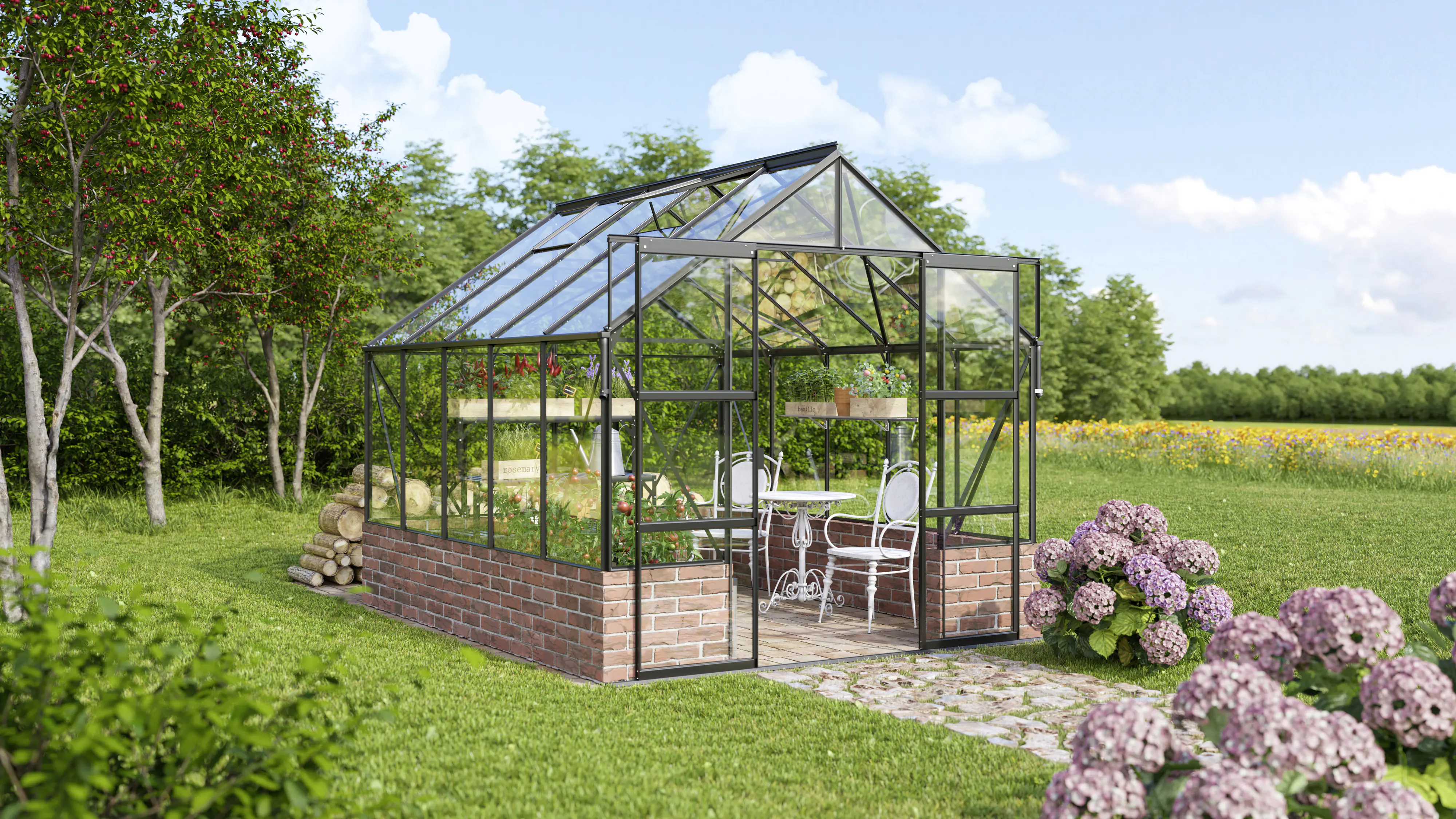 Vitavia Gewächshaus Cassandra 8300 257 x 324 cm 3 mm Sicherheitsglas