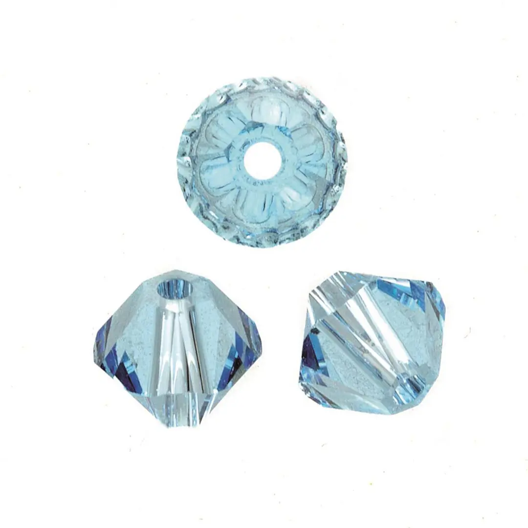 Glorex Glasschliffspitzperle 4 mm 25 Stück aqua 