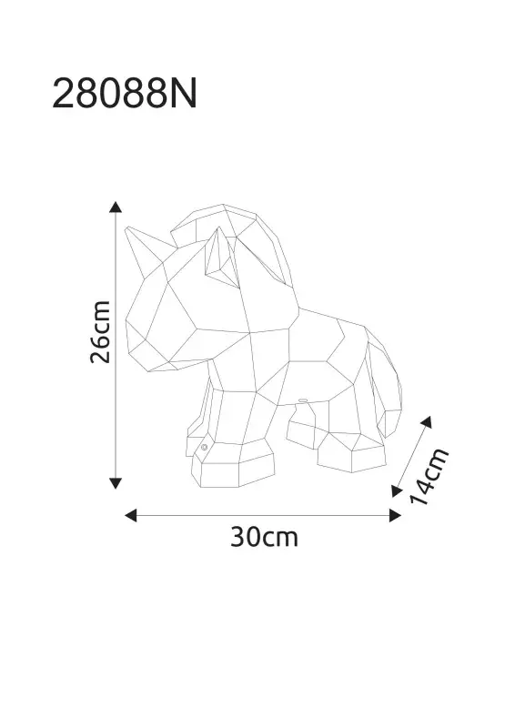 Globo LED-Dekoleuchte für Kinder Brondar Einhornlampe pink kristalloptik 