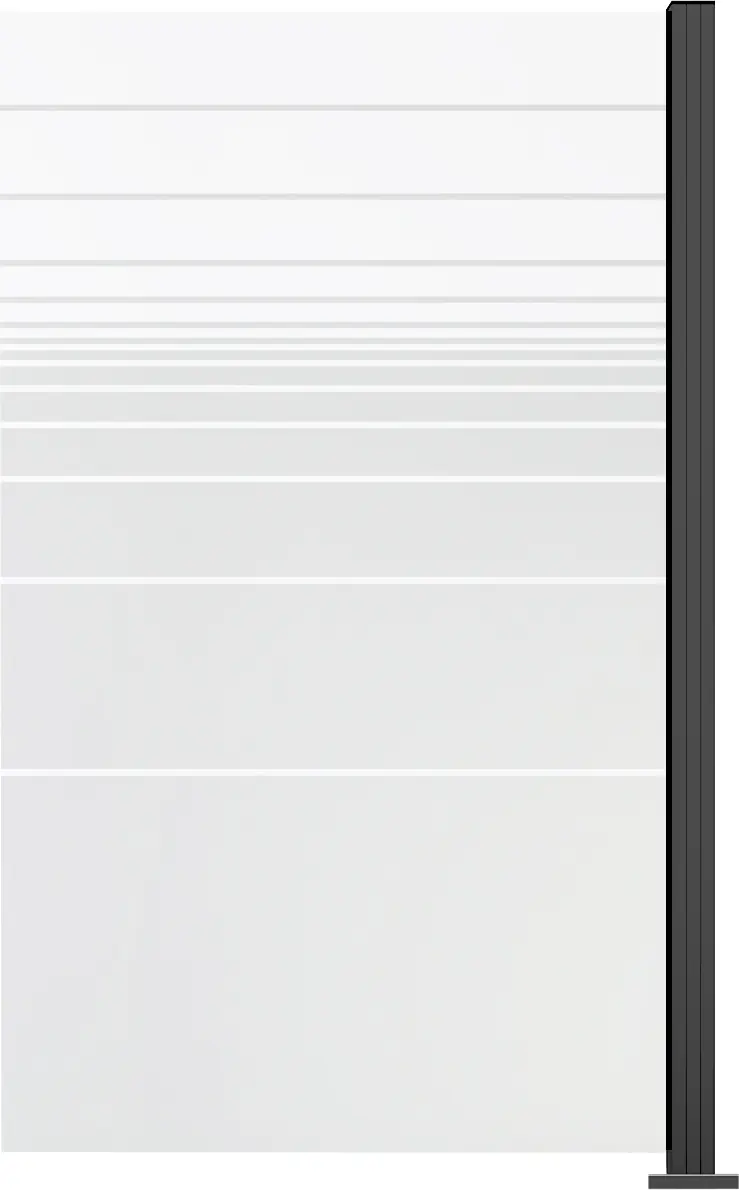 Ambiente Glaszaun Erweiterungsset Klarglas mit Siebdruck 187 x 107,2 cm anthrazit