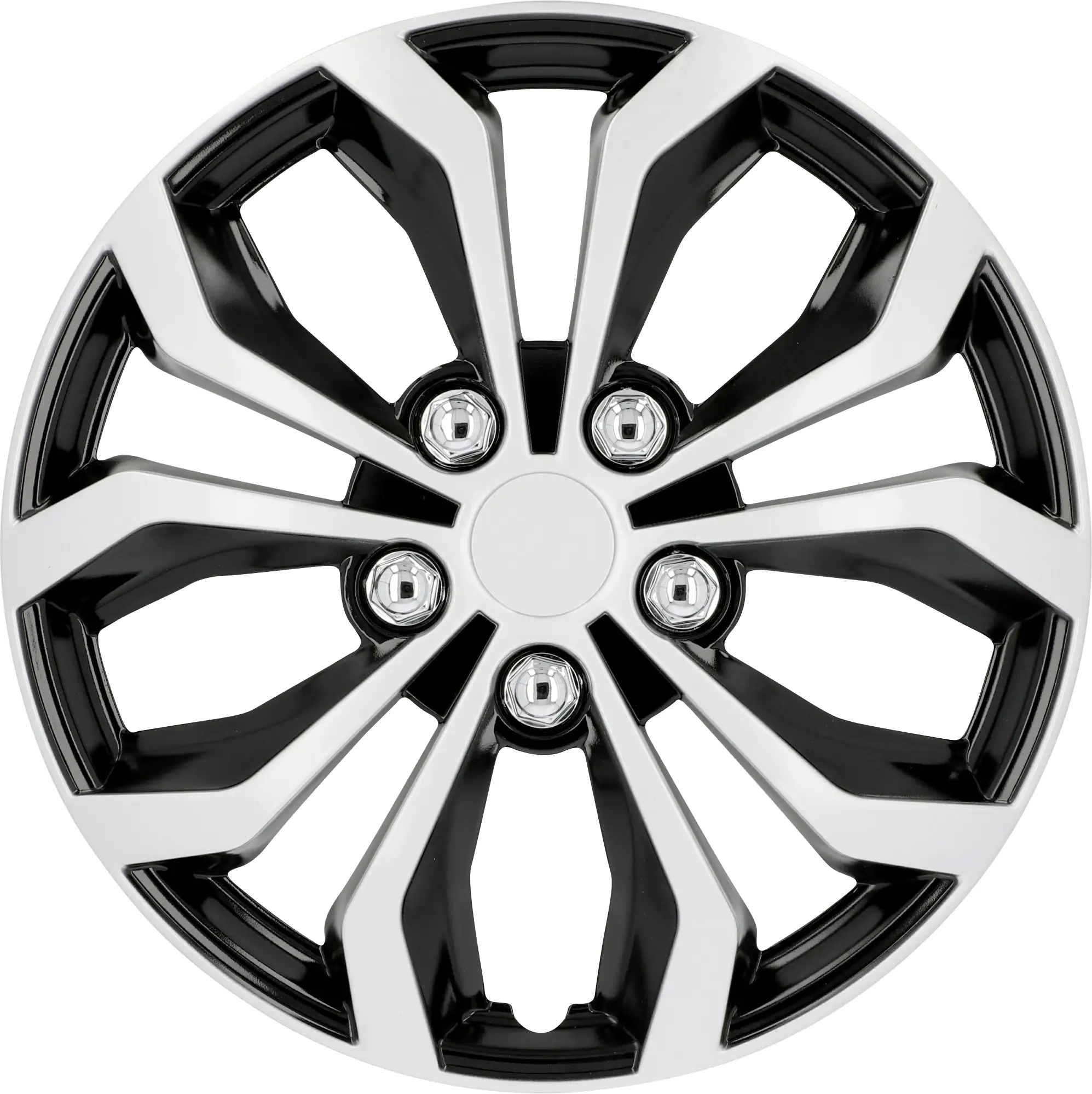Unitec Radzierblende Daytona 35 cm (14 Zoll) schwarz silber 4 Stück Unitec Radzierblende Daytona 35 cm (14 Zoll) schwarz silber 4 Stück