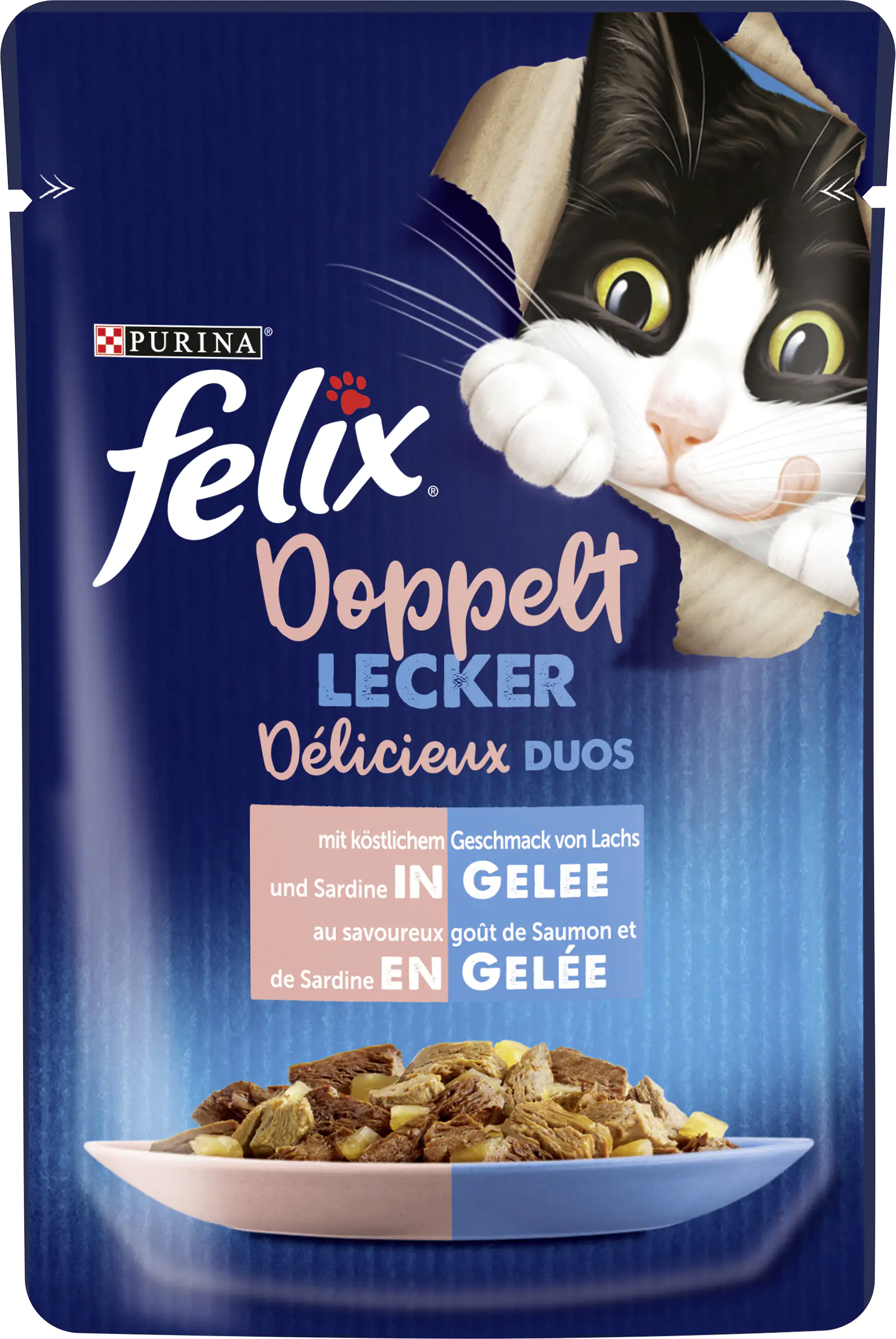 Felix So gut wie es aussieht Doppelt Lecker Sardine & Lachs 85 g
