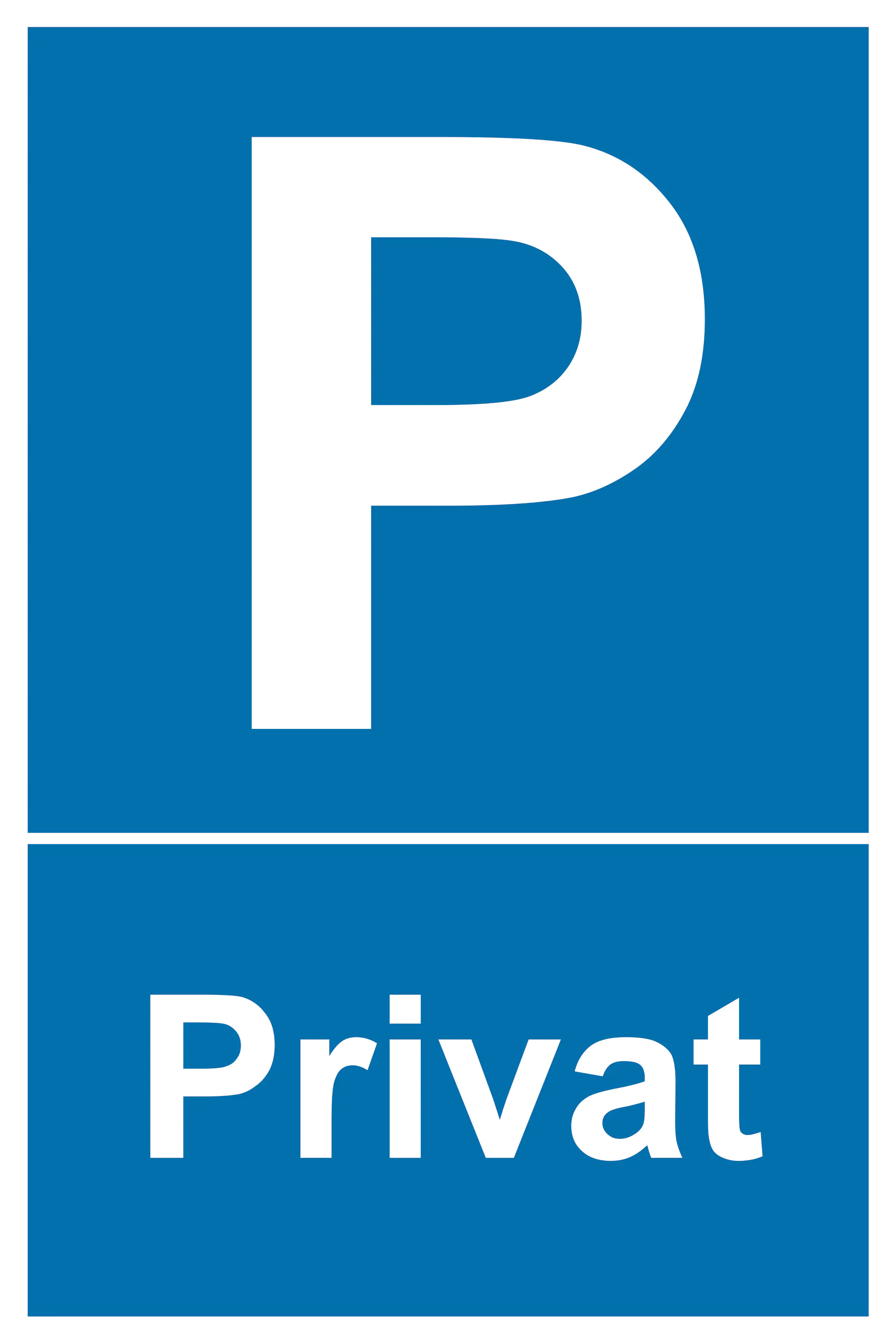 Hinweisschild Parken Privat 300 x 200 mm