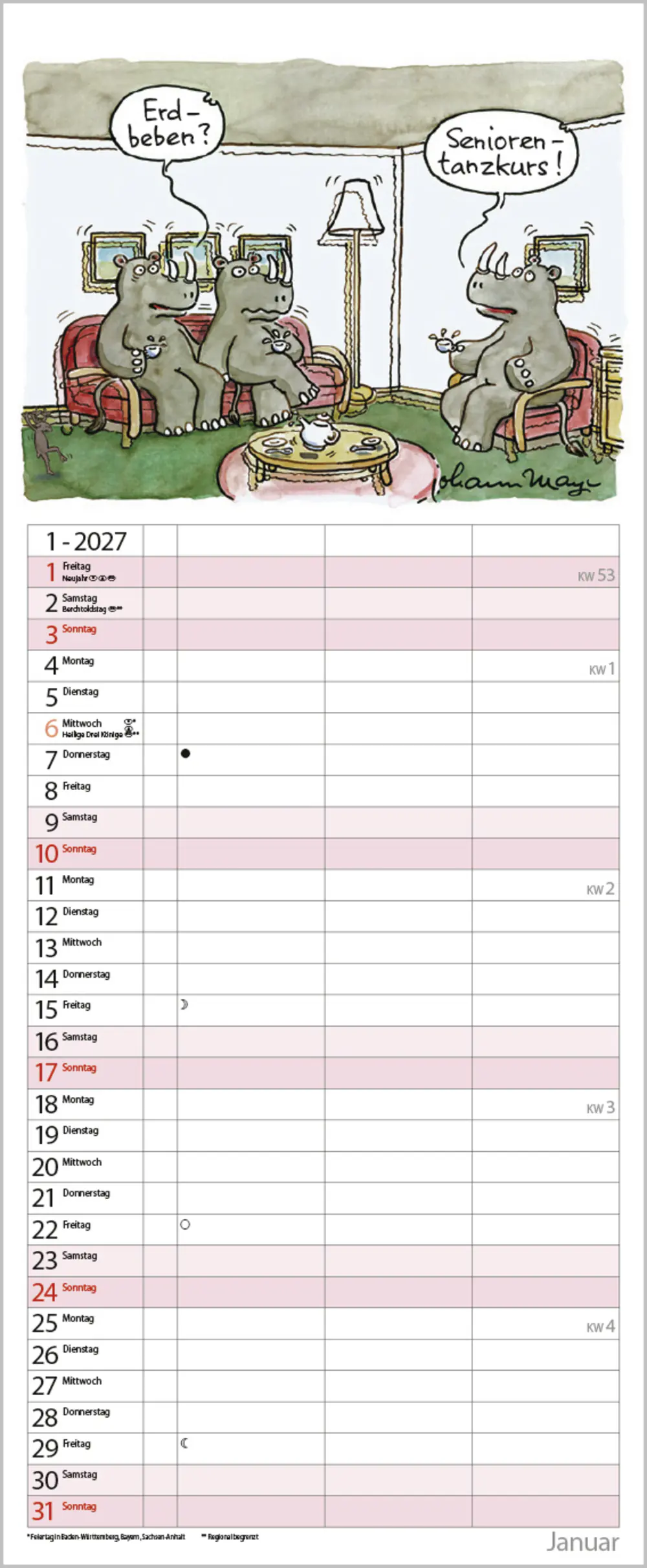 Korsch Kalender Planer (Un-)Ruhestand 2027