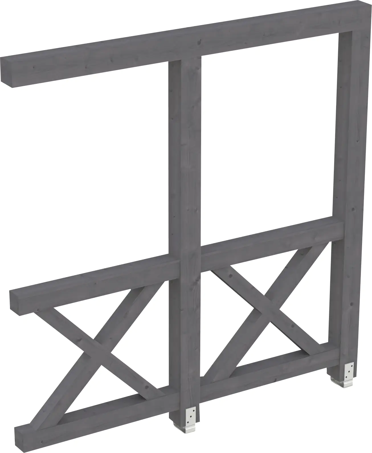 SKAN HOLZ Seitenwand Andreaskreuz (Wandanbau) 205 x 210 cm, Fichte