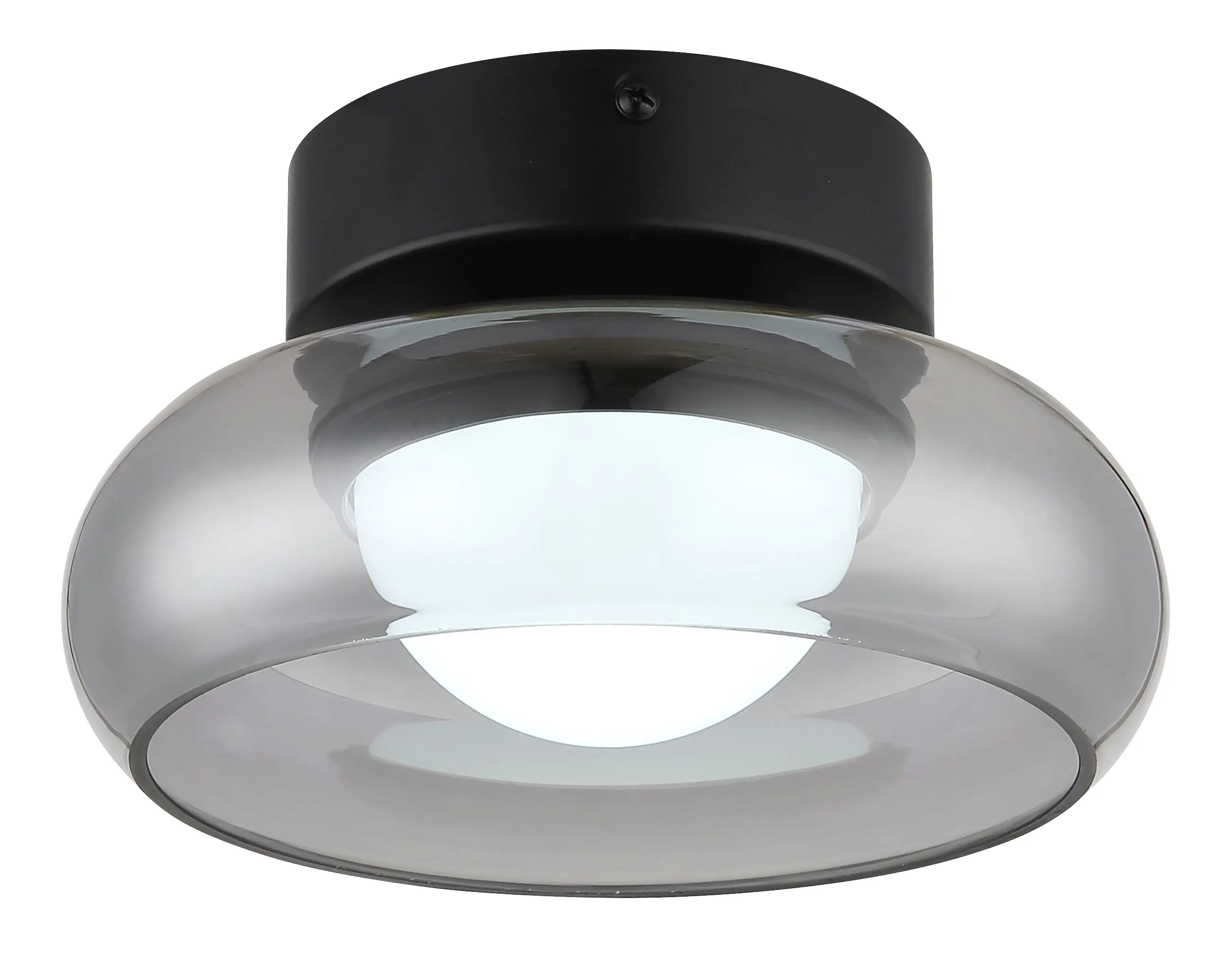 Globo Deckenleuchte Carlene Ø 20 x 10 cm schwarz matt