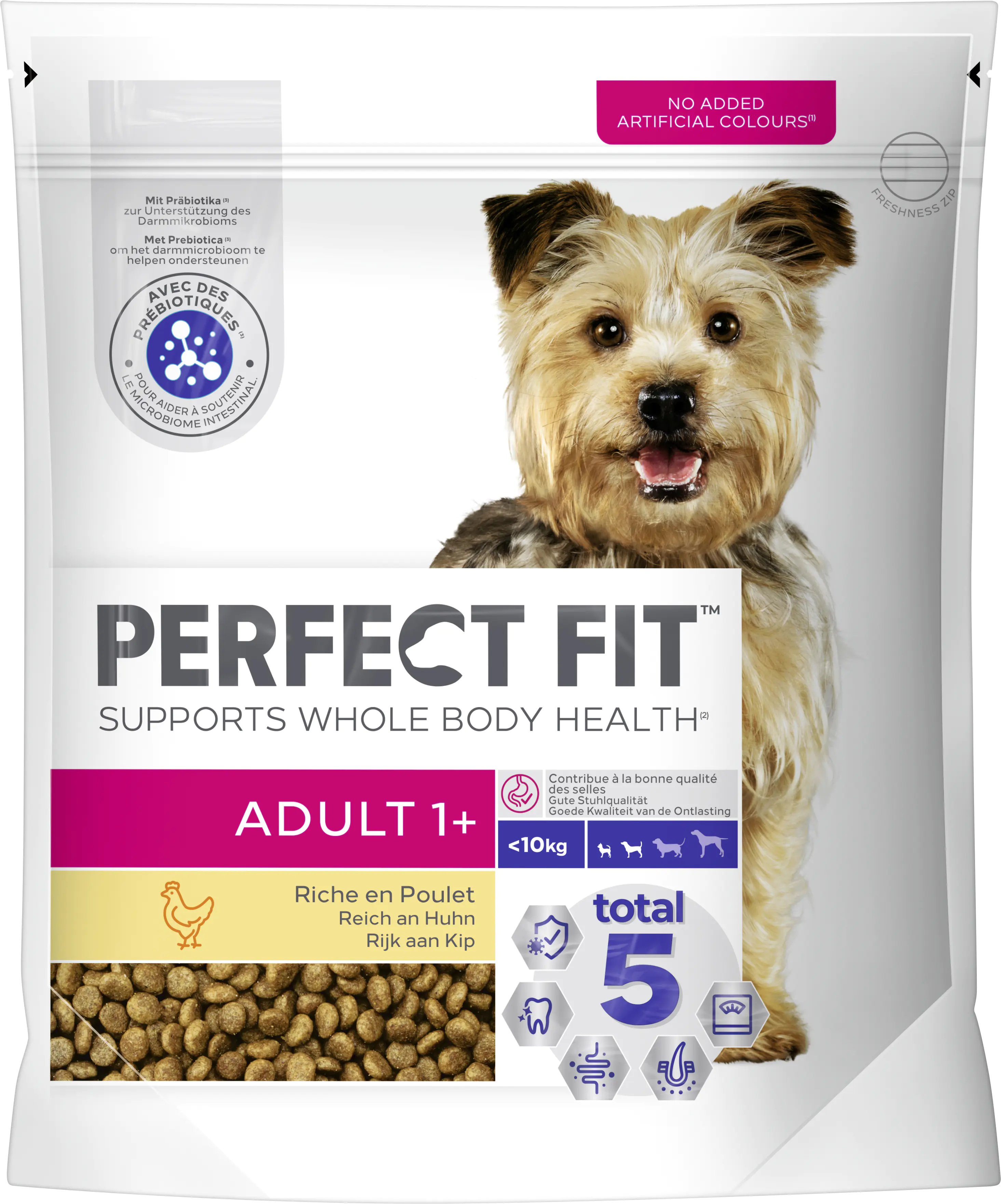Perfect Fit Hundefutter Adult mit Huhn 1400 g Beutel, für Hunde unter 10kg