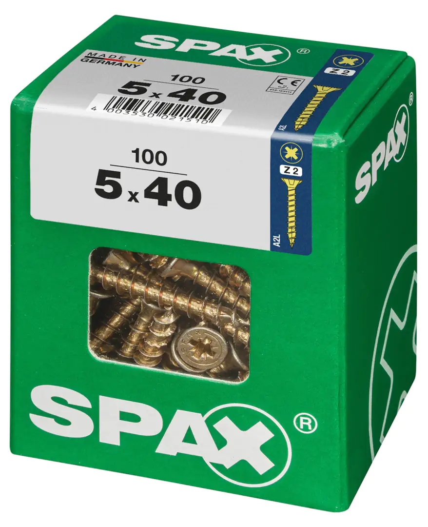 Spax Universalschrauben 5.0 x 40 mm PZ 2 - 100 Stk.