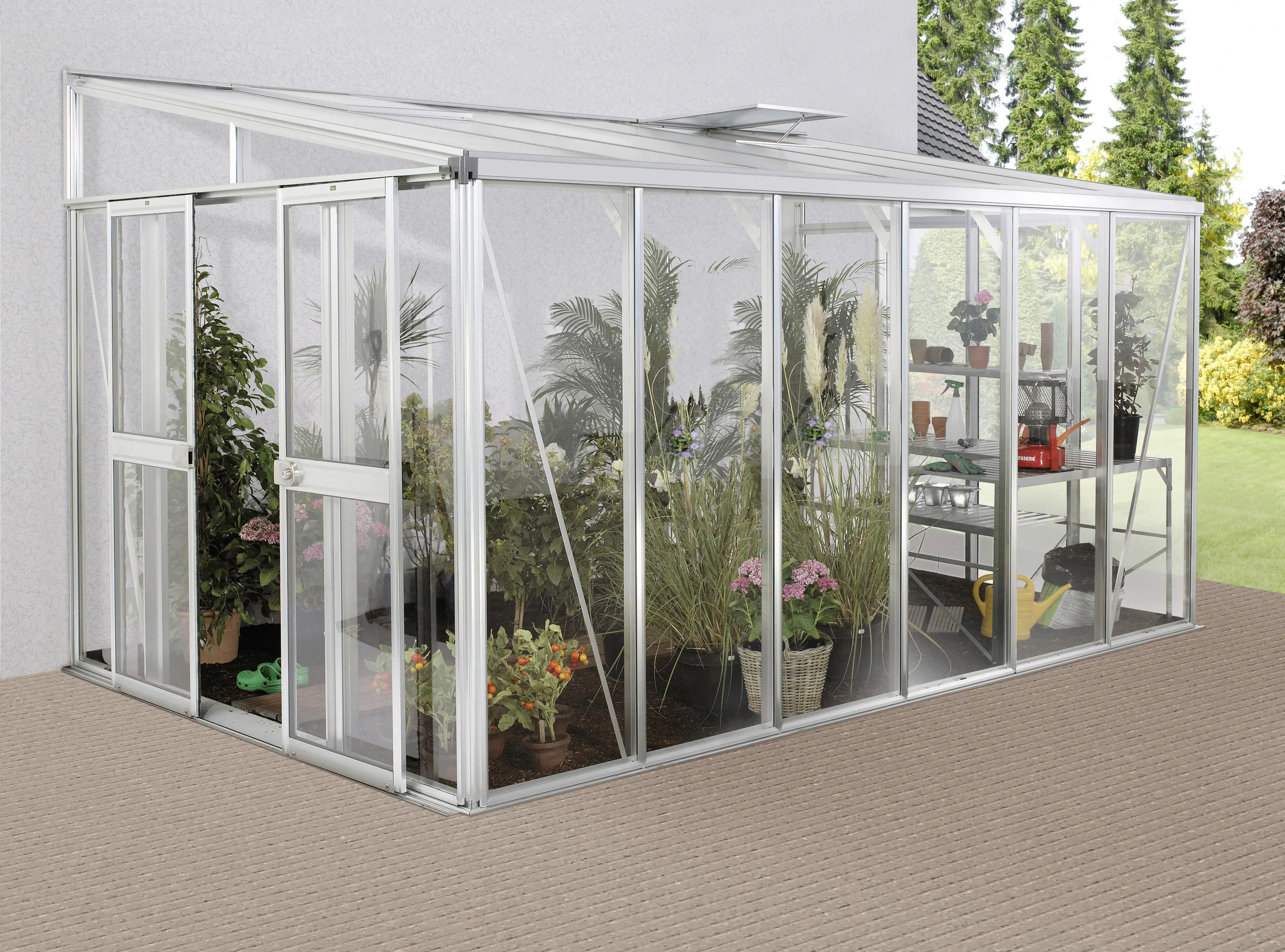 Vitavia Pavillon-Nachrüstset Helena 10200 aluminium 3 mm Sicherheitsglas