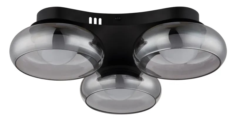 Globo Deckenleuchte Carlene 50 x 10 cm Ø x H schwarz matt