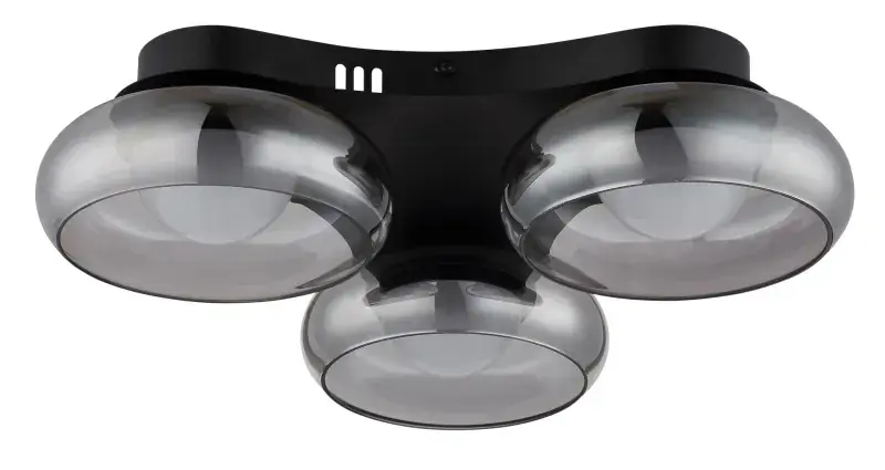 Globo Deckenleuchte Carlene Ø 50 x 10 cm schwarz matt