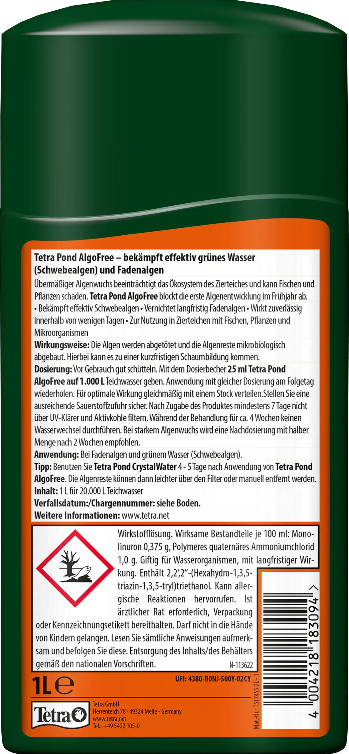 Tetra Wasseraufbereitung Pond AlgoFree 1 L