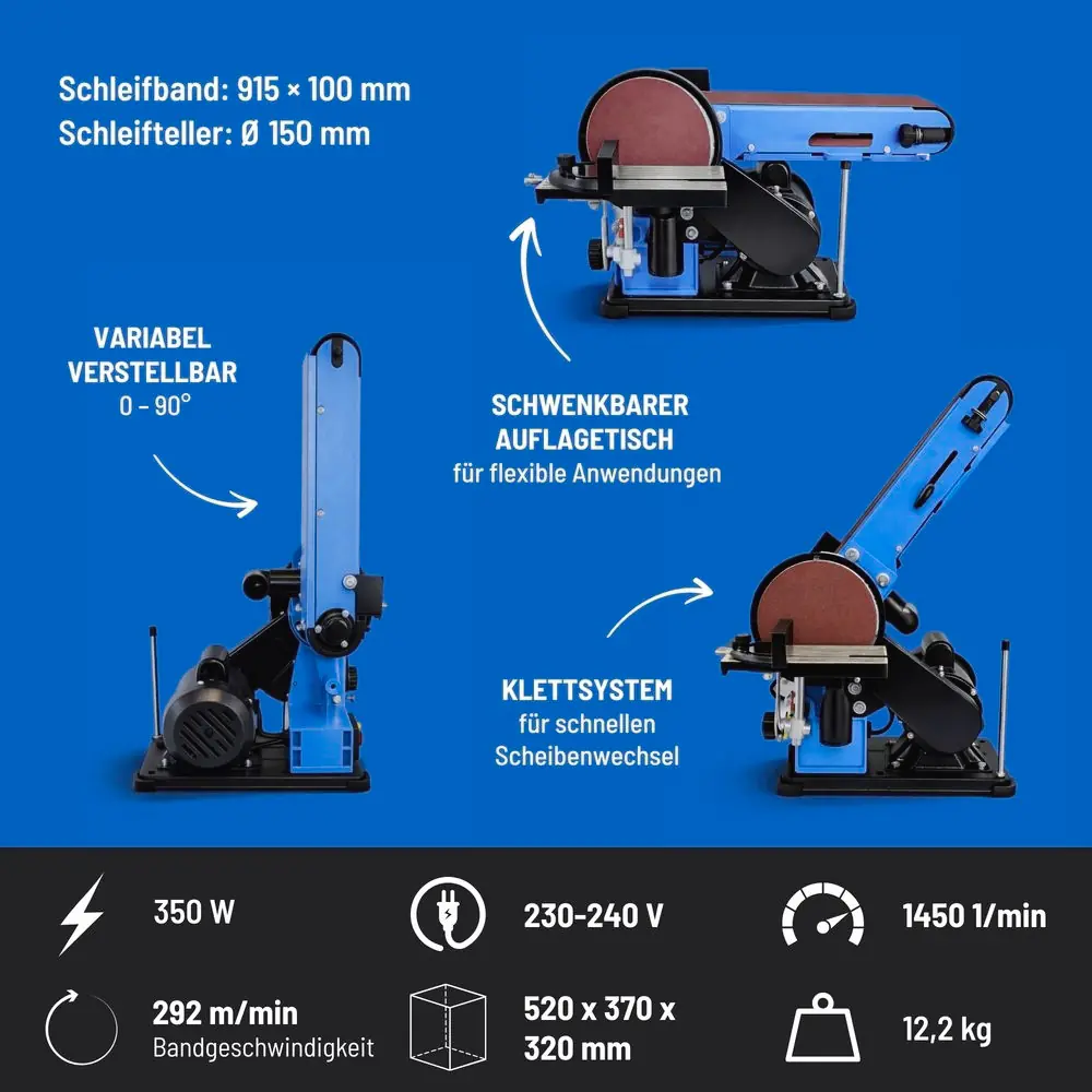 Güde Band- und Tellerschleifer GBTS 4000 