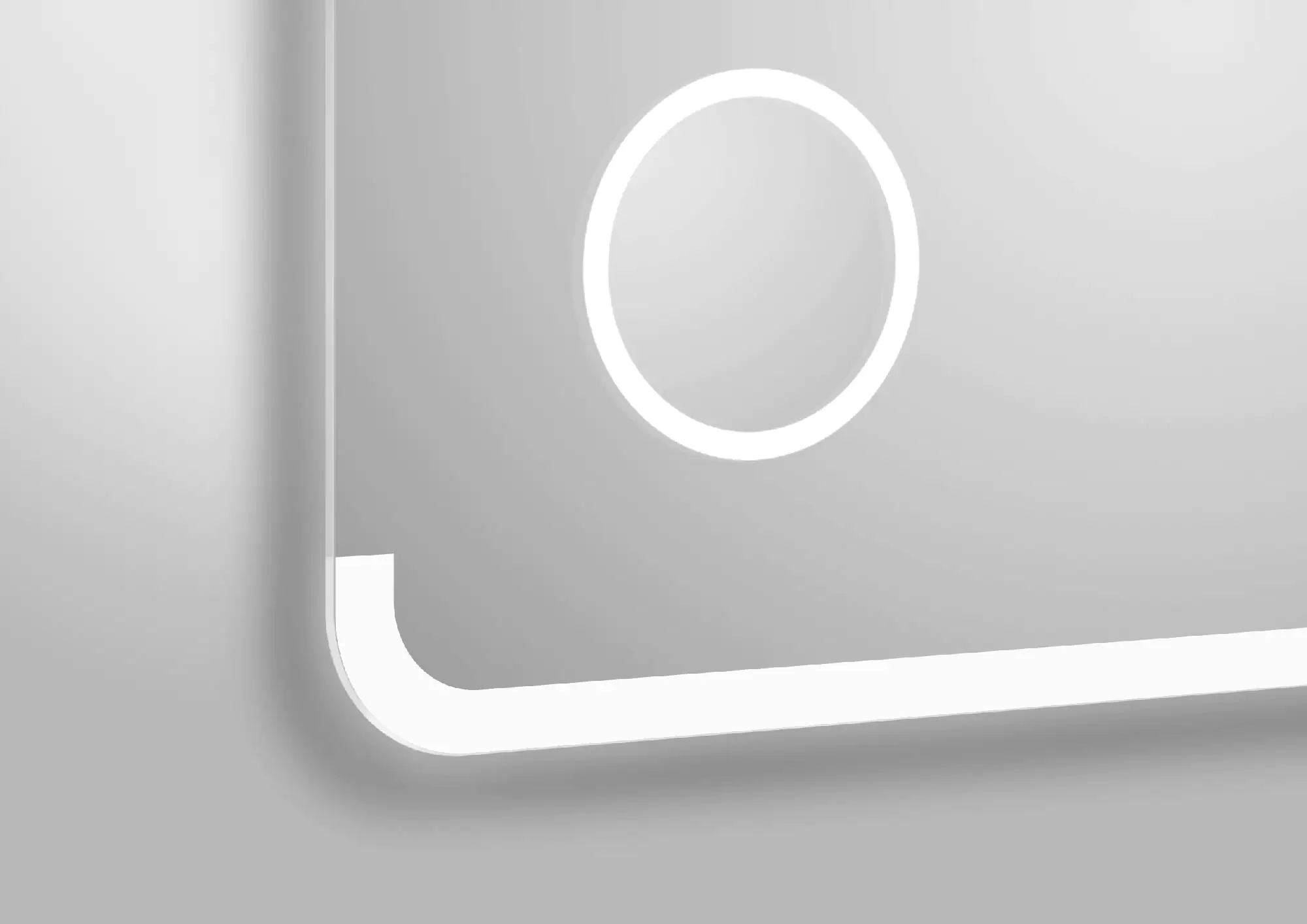 DSK LED Lichtspiegel Silver Grace 80x60 cm