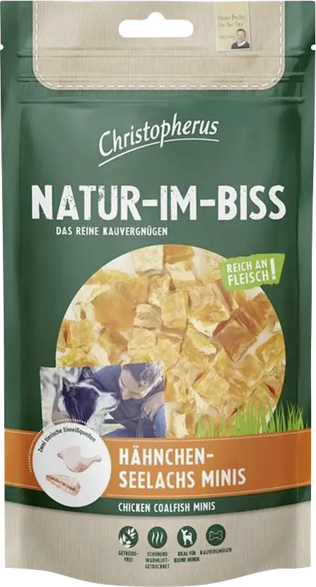 4005784030188 Christopherus Natur-Im-Biss Hähnchen-Seelachs Minis 70 g