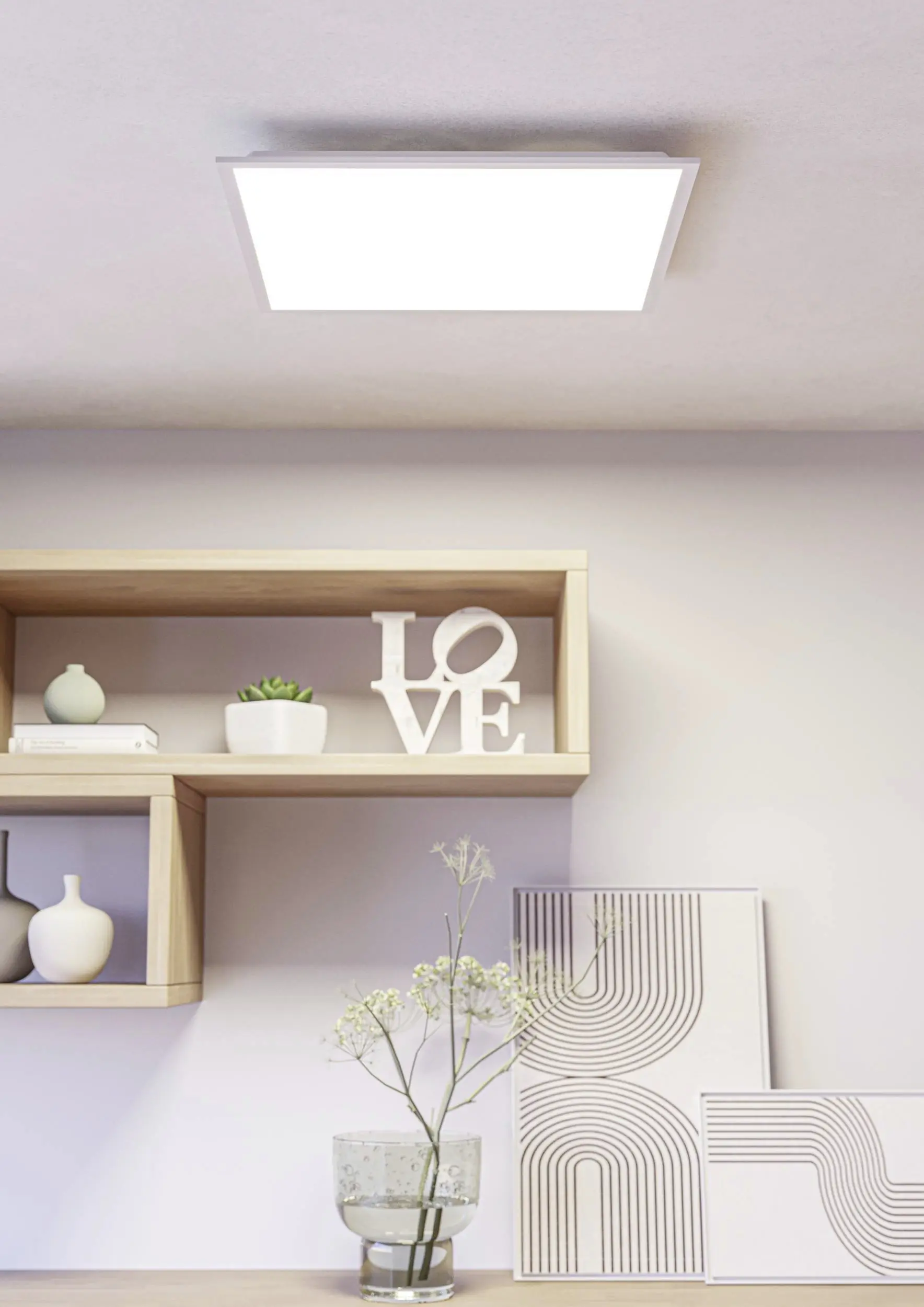 Eglo LED Deckenleuchte Moradillo-Z weiß 60 x 60 cm RGB dimmbar