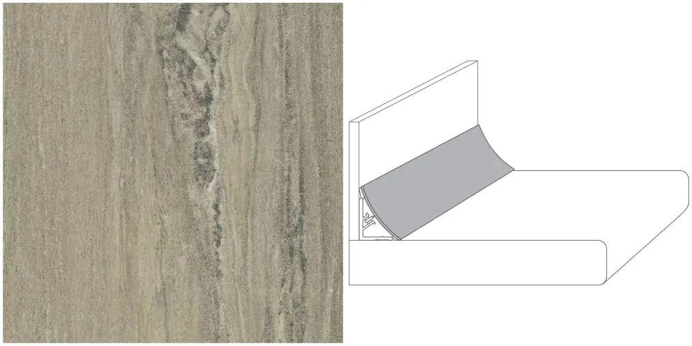 Getalit Wandanschlußsystem Plus 300 cm, 20 x 30 mm, Marmor medusa beige