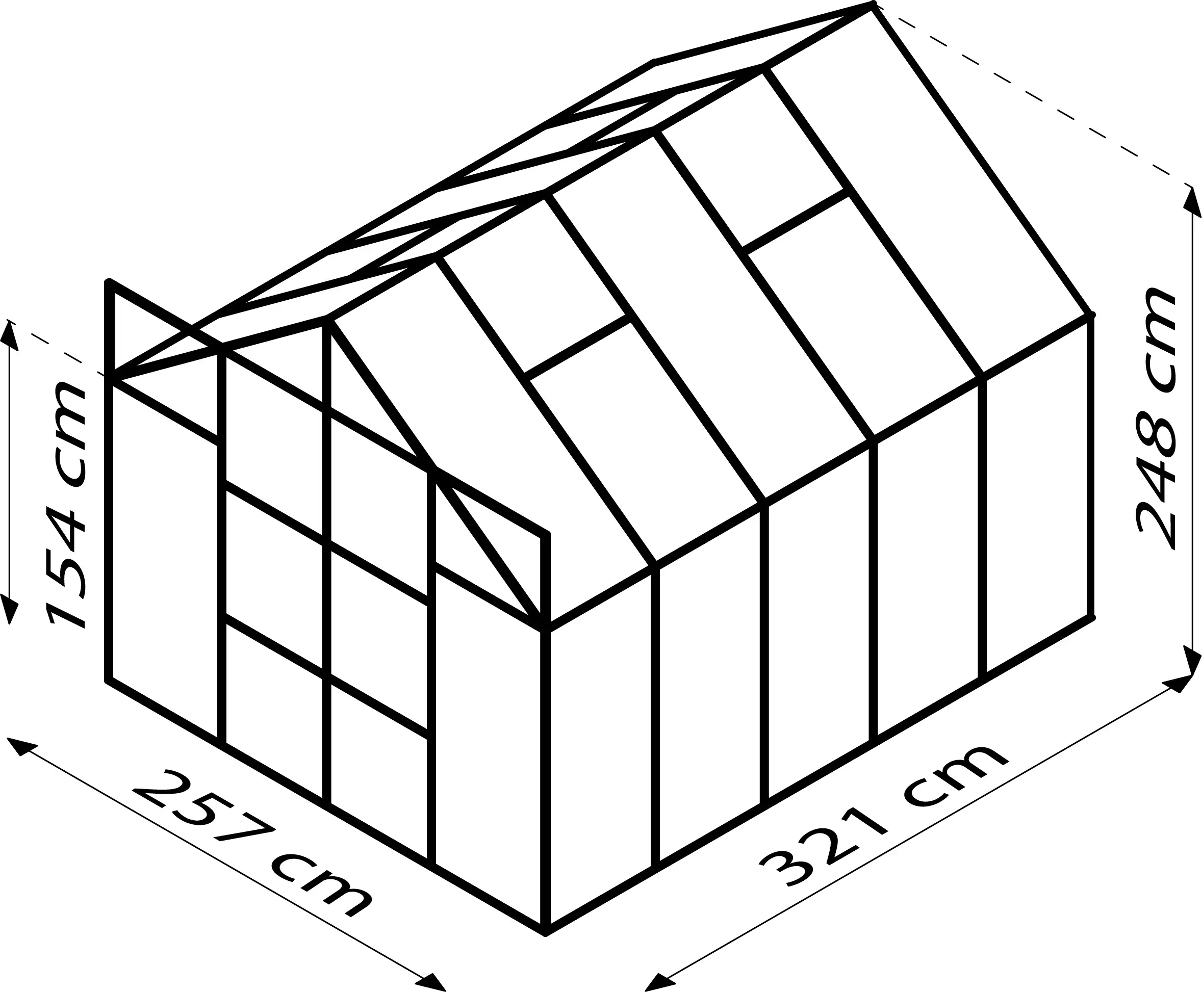 Vitavia Gewächshaus Uranus 8300 254 x 317 cm 4 mm Hohlkammerplatten