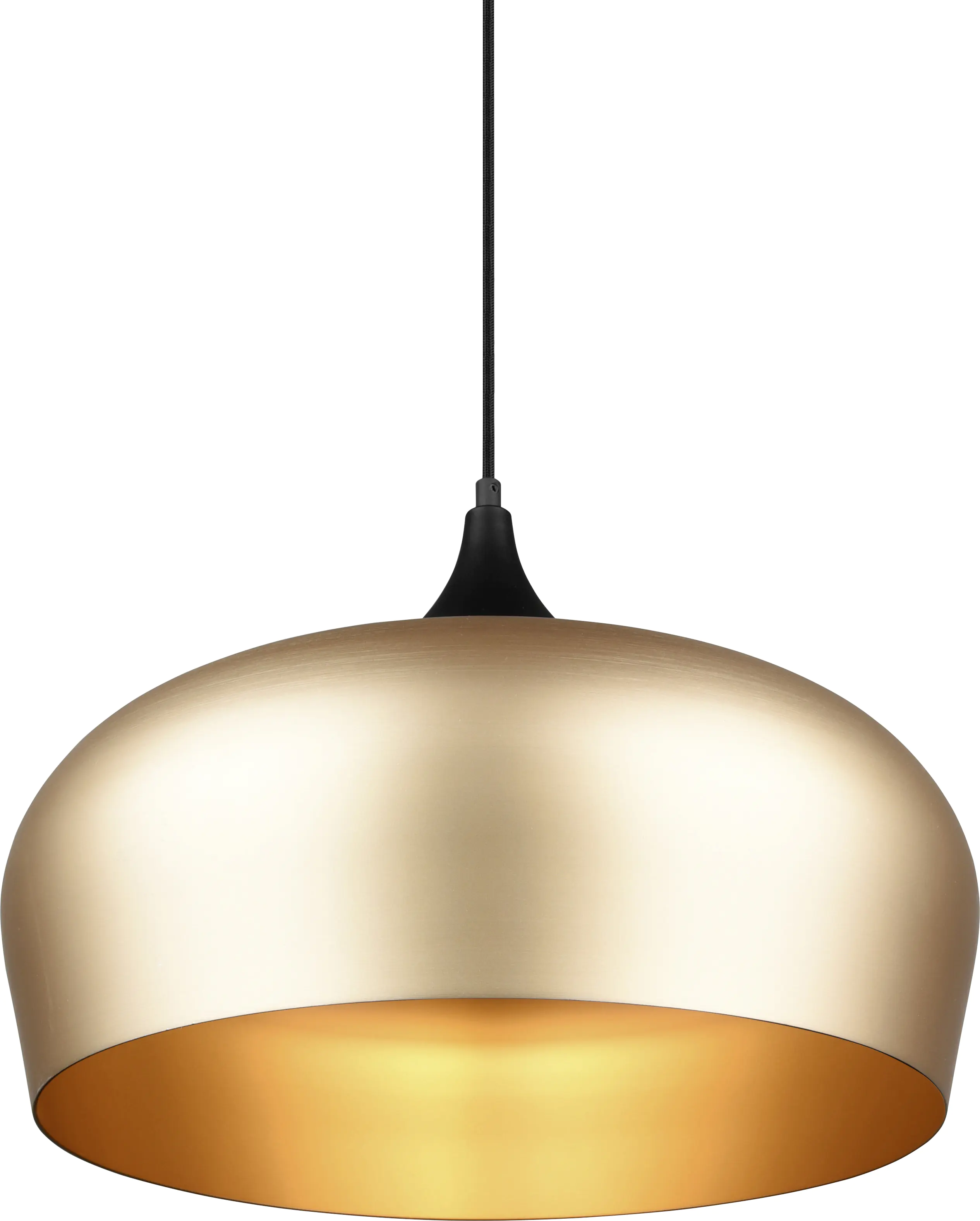 Trio Leuchten Pendelleuchte Chiron Ø 45cm messing, schwarz matt