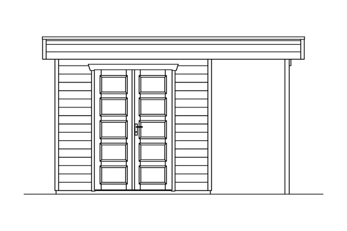 SKAN HOLZ Gartenhaus Venlo 2 380 x 250 cm schiefergrau mit Fußboden SKAN HOLZ Gartenhaus Venlo 2 380 x 250 cm schiefergrau mit Fußboden