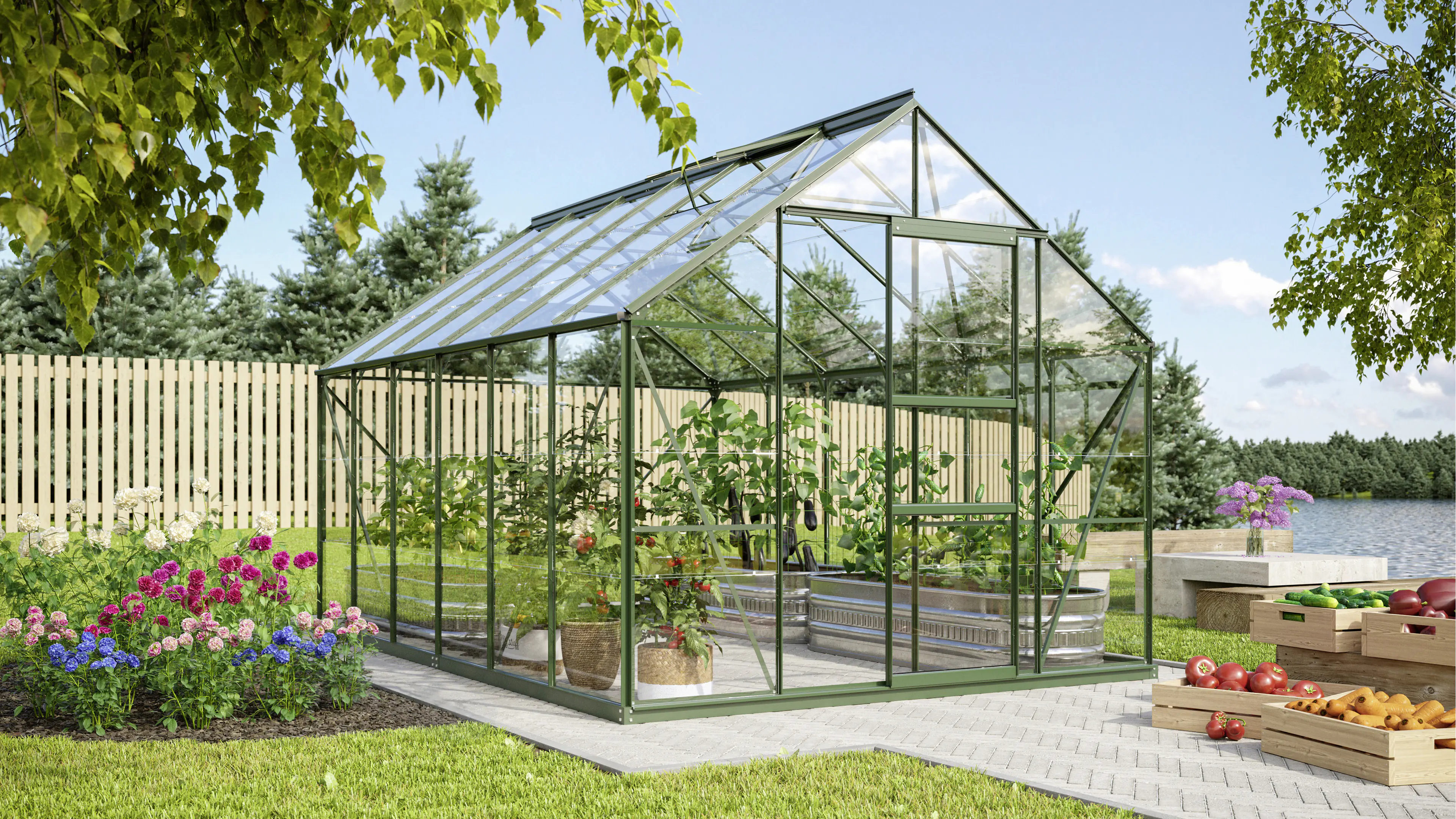 Vitavia Gewächshaus Merkur 9900 254 x 379 cm 3 mm Sicherheitsglas