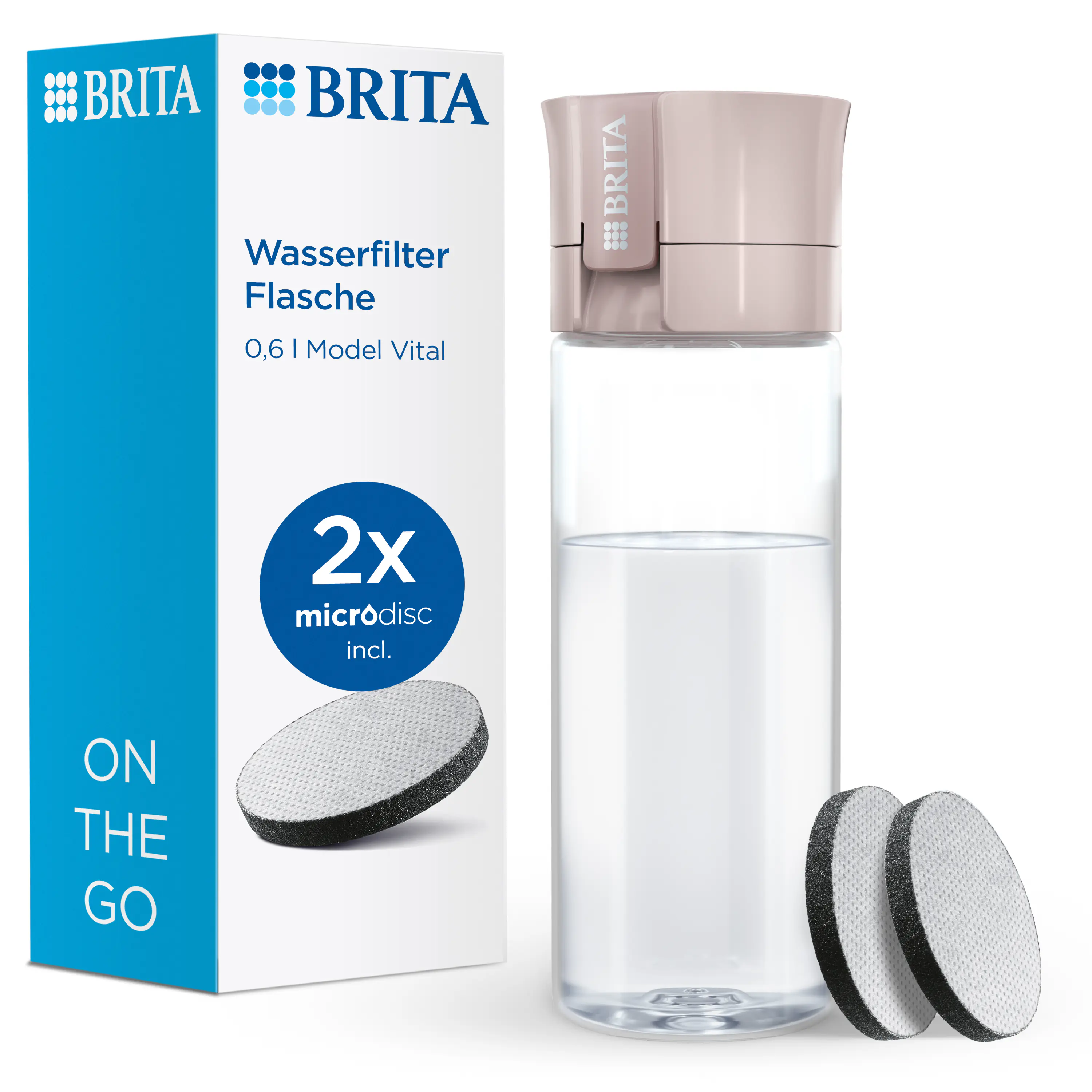 Brita Wasserfilterflasche Model Vital 600 ml apricot 