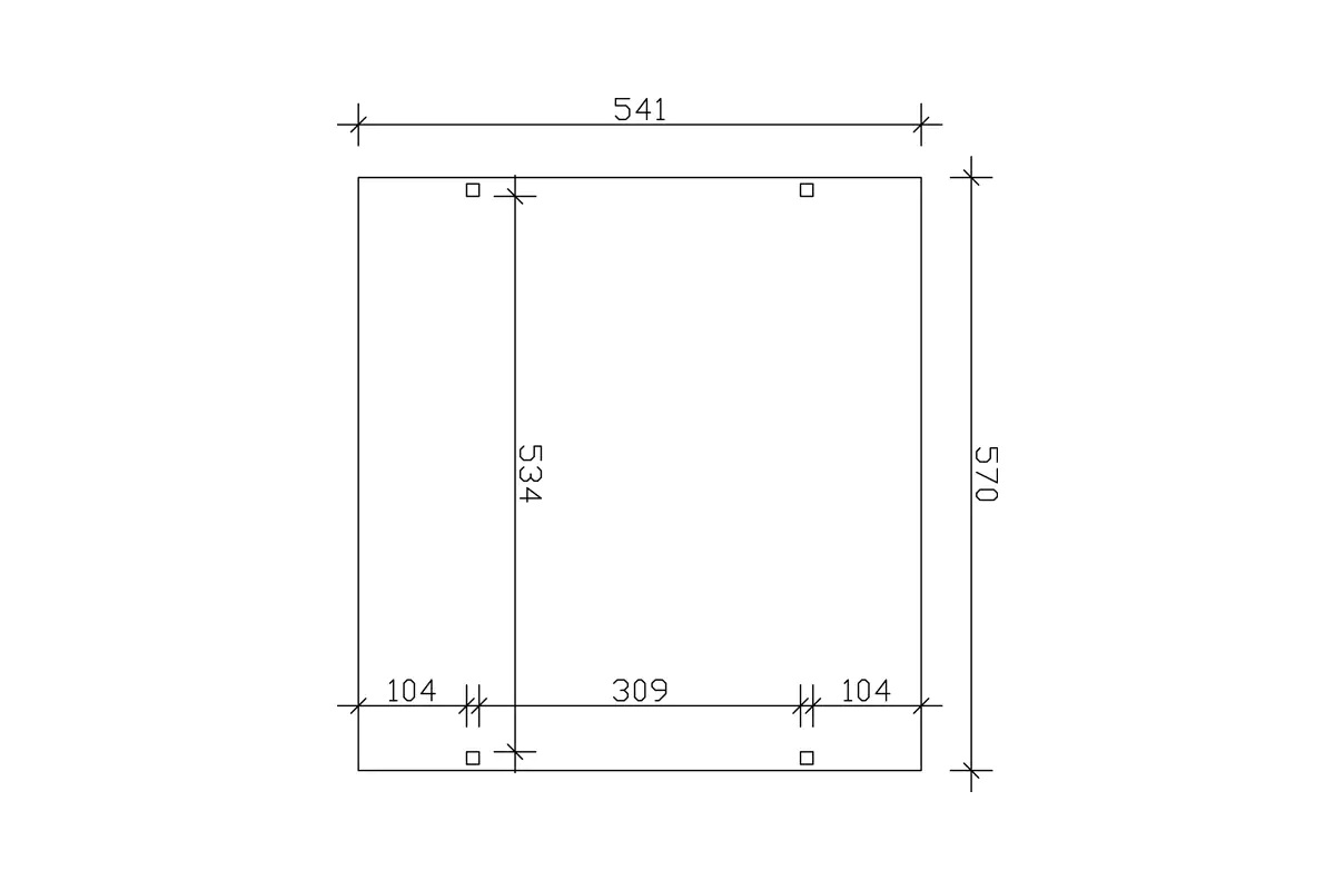 SKAN HOLZ Carport Westerwald 570 x 541 cm, lasiert in Nussbaum
