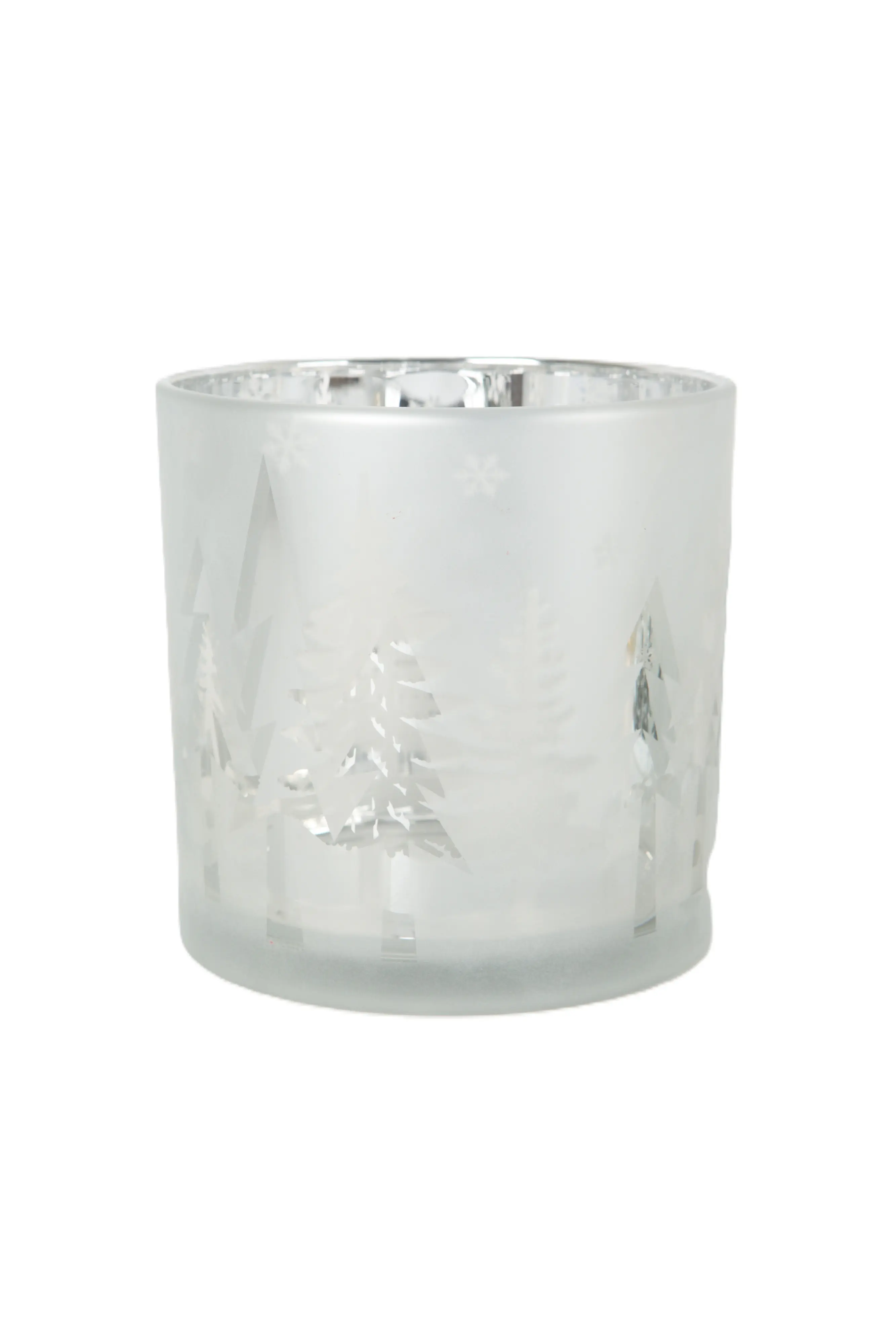 TrendLine Deko Windlicht Glas Ø 15 x 15 cm silber