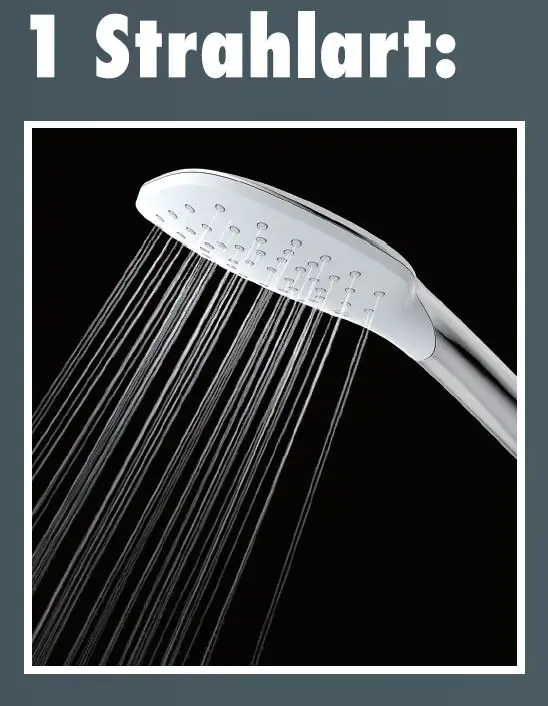 Primaster Handbrause Water Pic quadratisch chrom-weiß wassersparend Primaster Handbrause Water Pic quadratisch chrom-weiß wassersparend