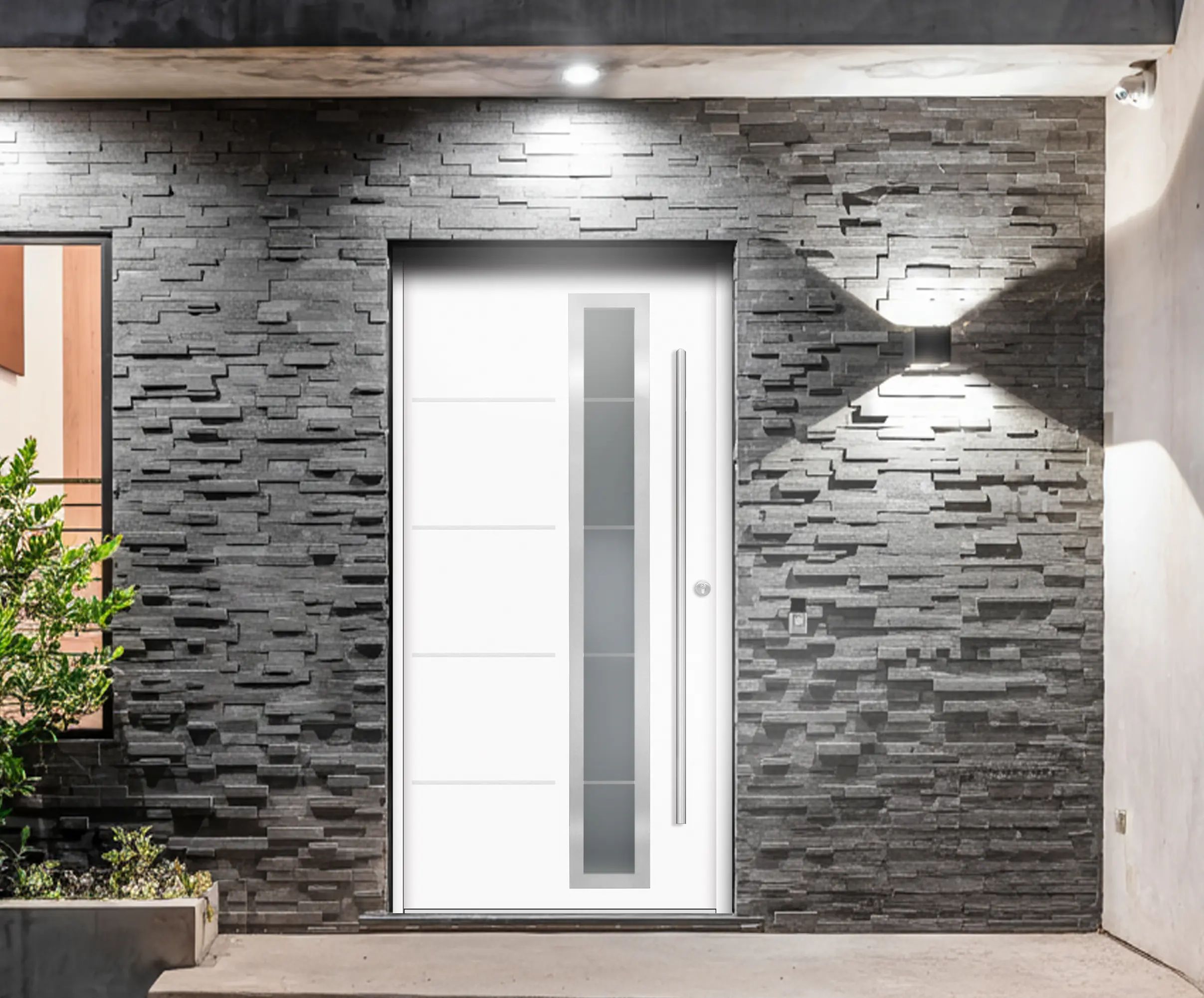 Splendoor Haustür Passivedoor Premium B06 Weiß DIN Rechts 110 x 210 cm