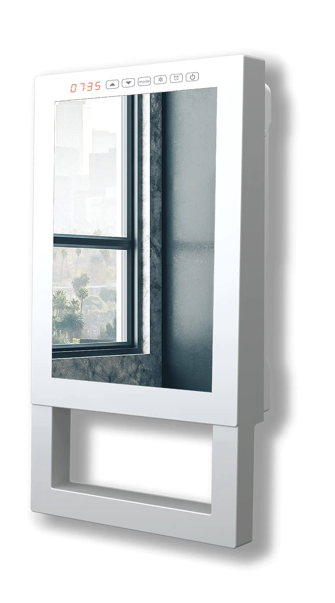 Rowi Bad-Schnellheizer 1800 W Premium mit Spiegel, Handtuchhalterung