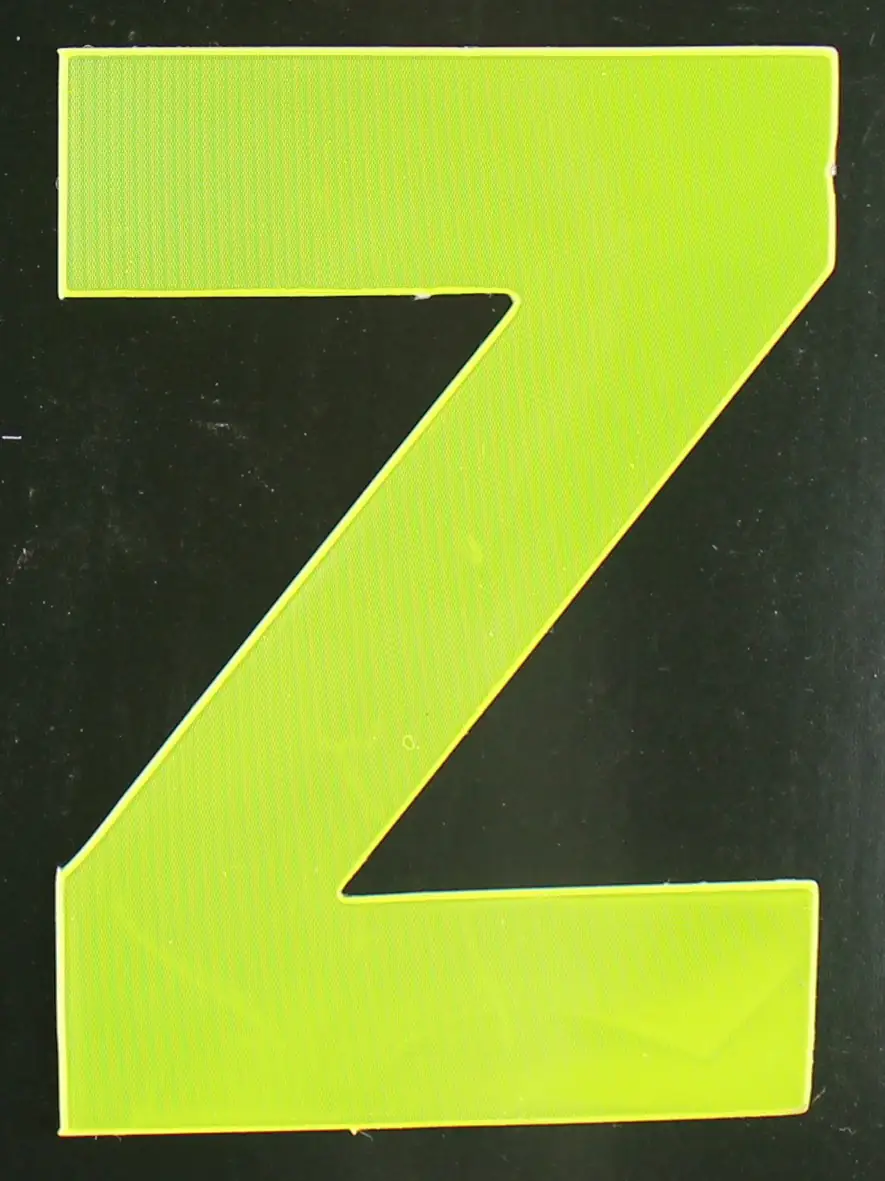 Conacord Reflektierender Klebebuchstabe Z gelb "Z"
