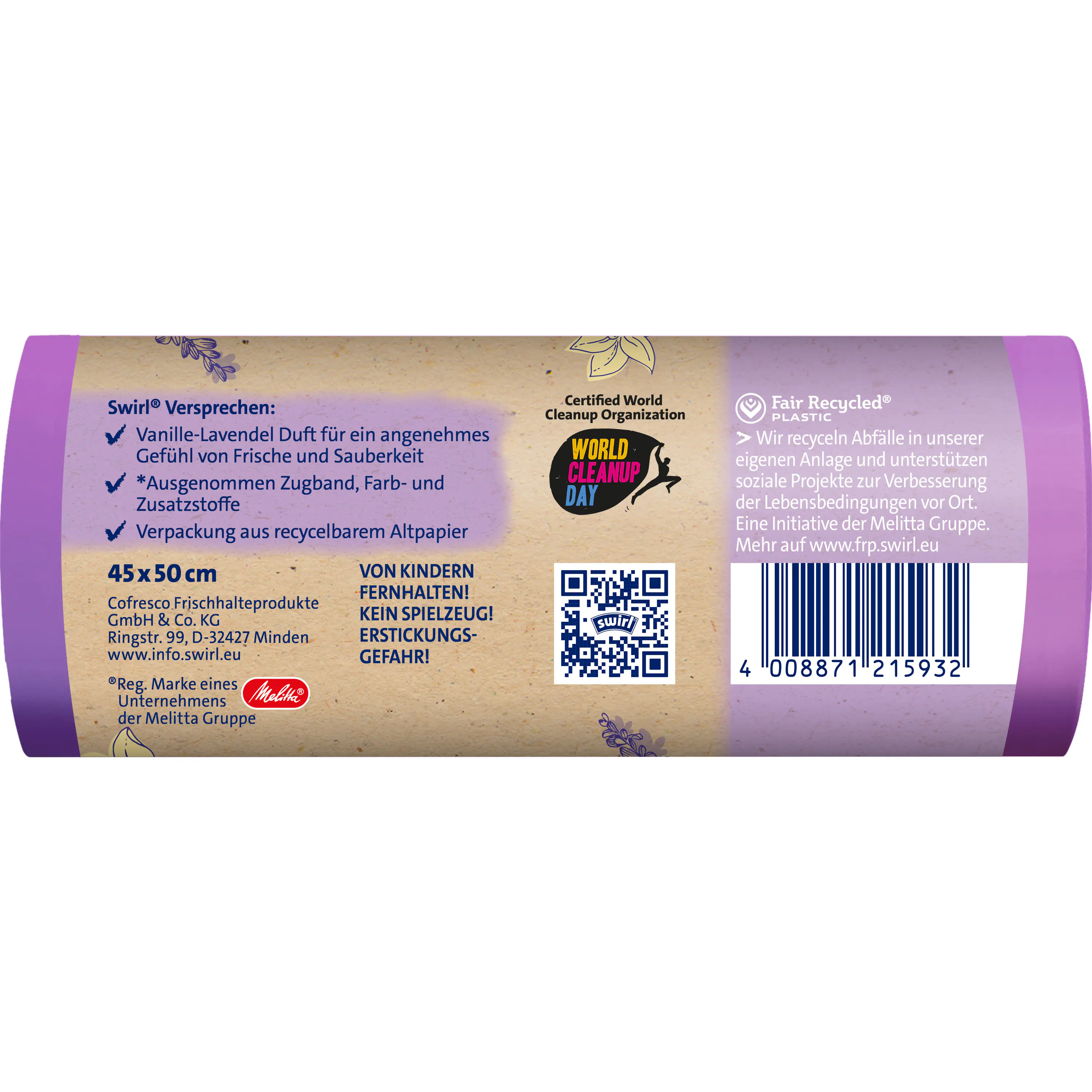 Swirl® 20 L Duft-Müllbeutel Lavendeltraum Reißfest & Dicht