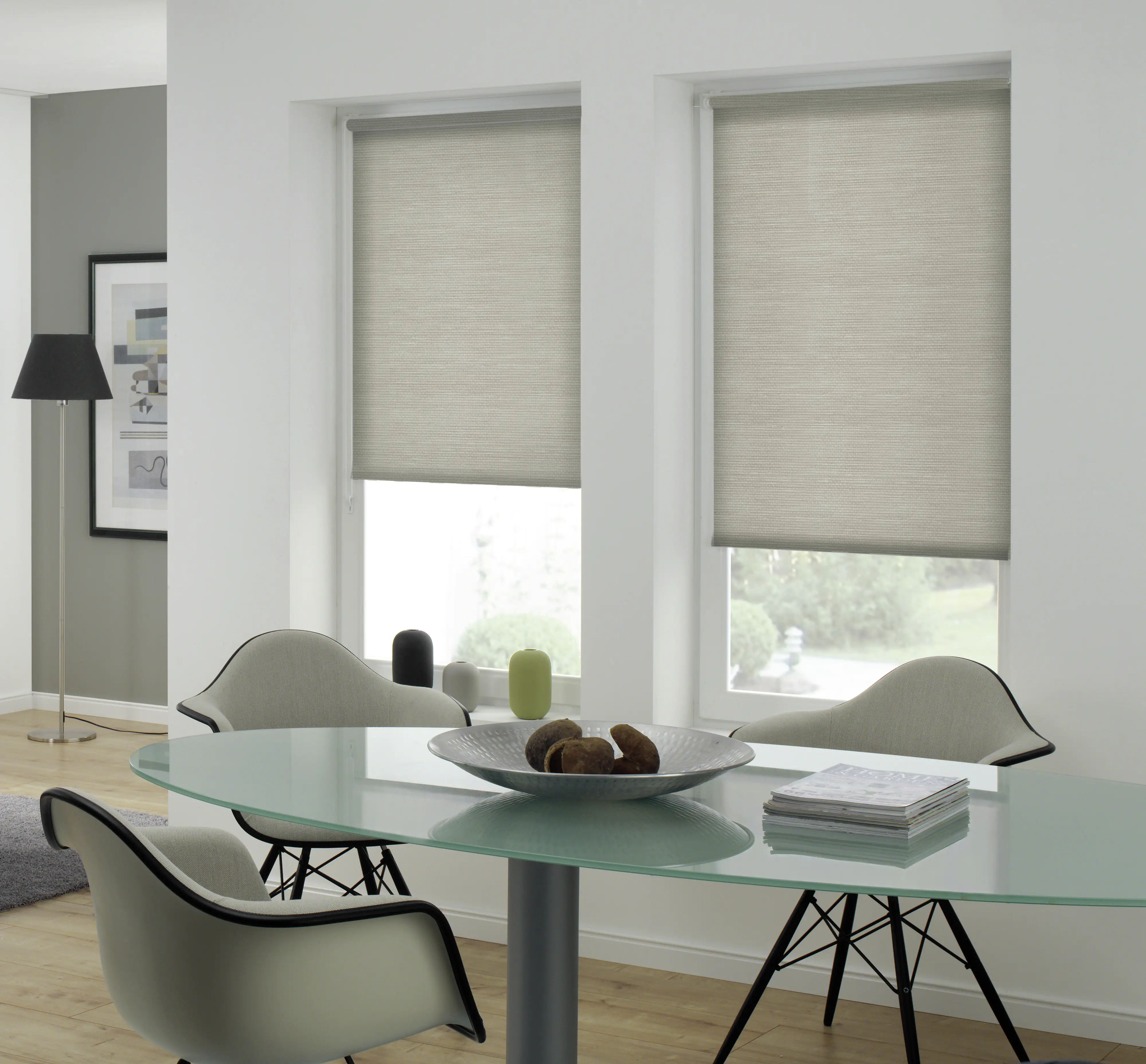 Gardinia EasyFix Rollo grau-melange 100 x 150 cm