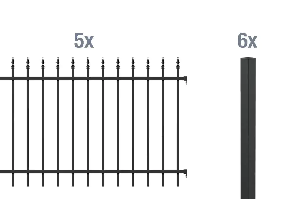Alberts Komplettset Zaun Chaussee 10 m 100 cm matt schwarz zE Alberts Komplettset Zaun Chaussee 10 m 100 cm matt schwarz zE