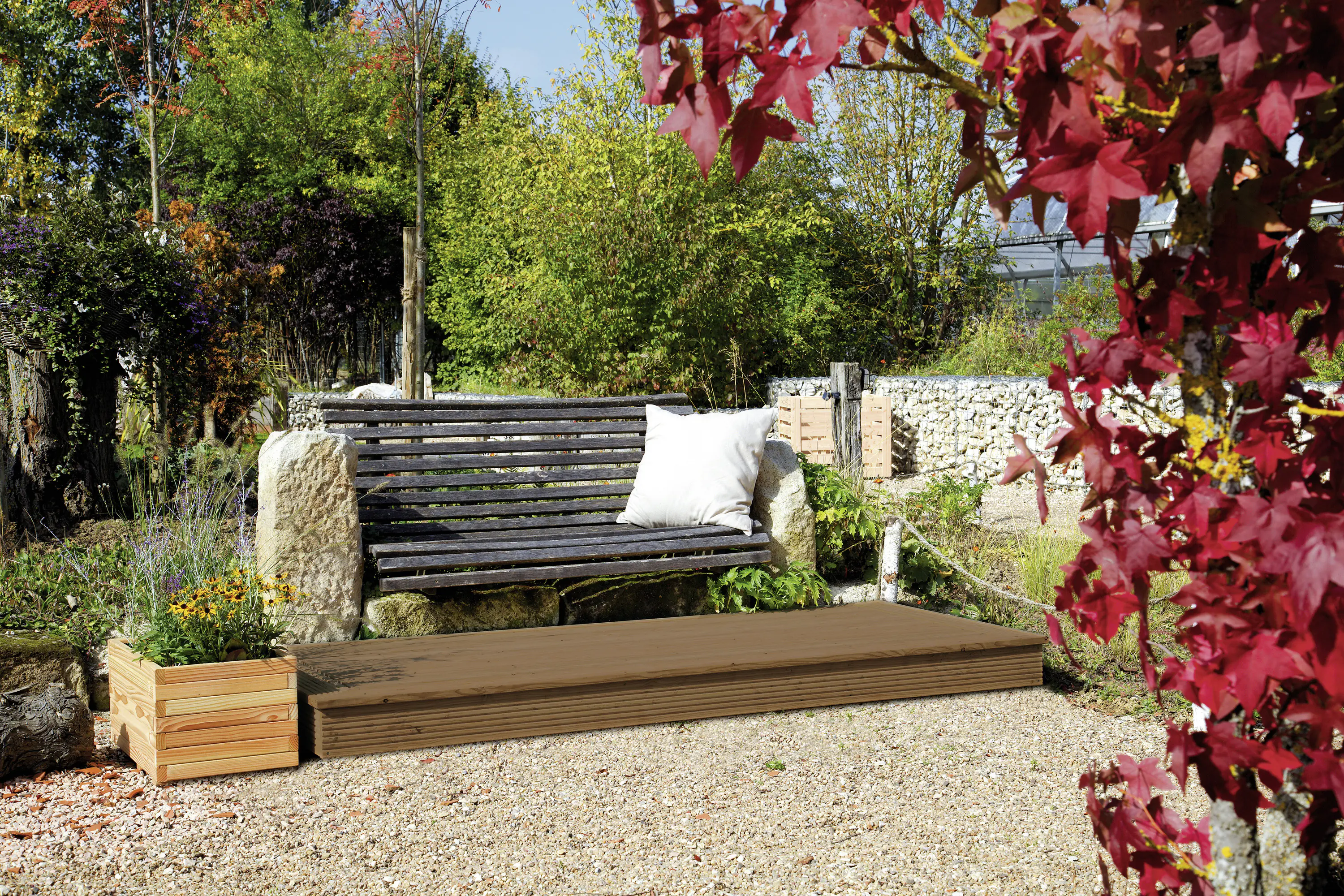 Rettenmeier Terrassendiele Kiefer 200 x 14,5 x 2,8 cm Teakfarben