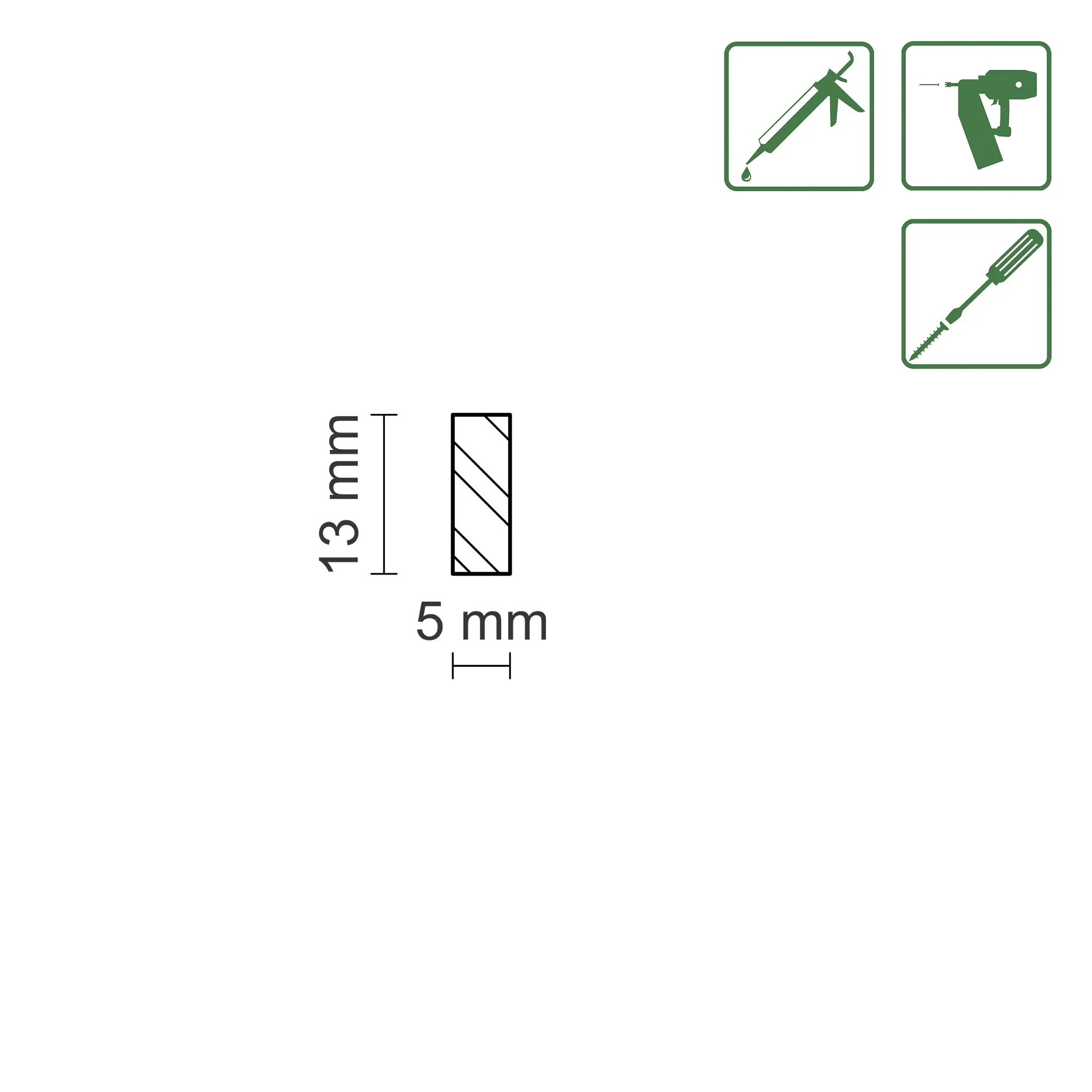 FN Neuhofer Flachleiste 95 cm 13 x 5 mm Buche
