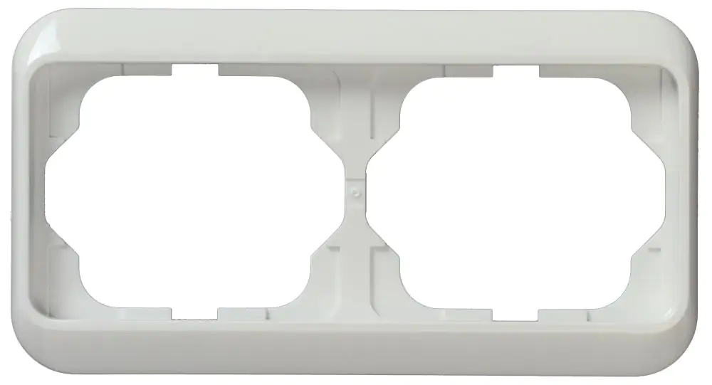 Busch-Jaeger Abdeckrahmen 2-fach Alpha Nea, studioweiß, 1722-24G Busch-Jaeger Abdeckrahmen 2-fach Alpha Nea, studioweiß, 1722-24G