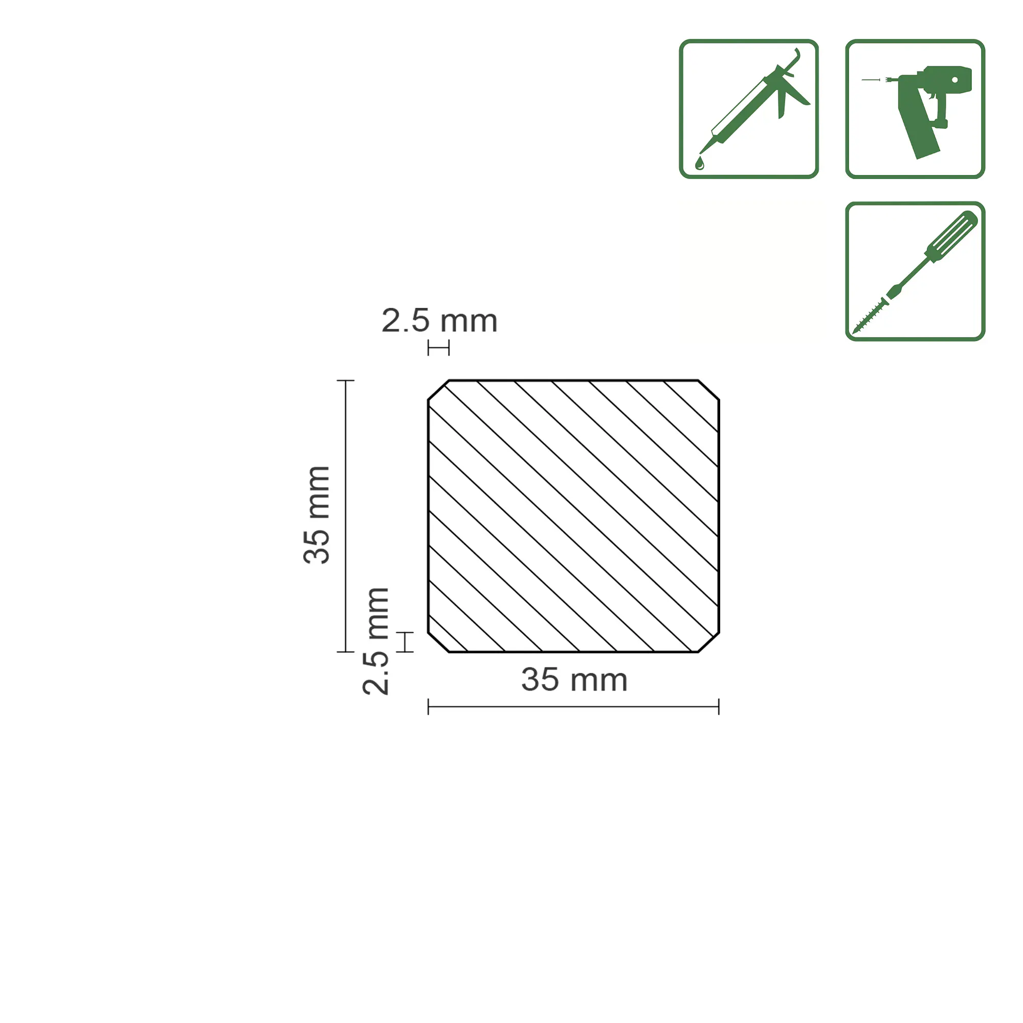 FN Neuhofer Rahmen Wood Pro 240 cm 35 x 35 mm Fichte