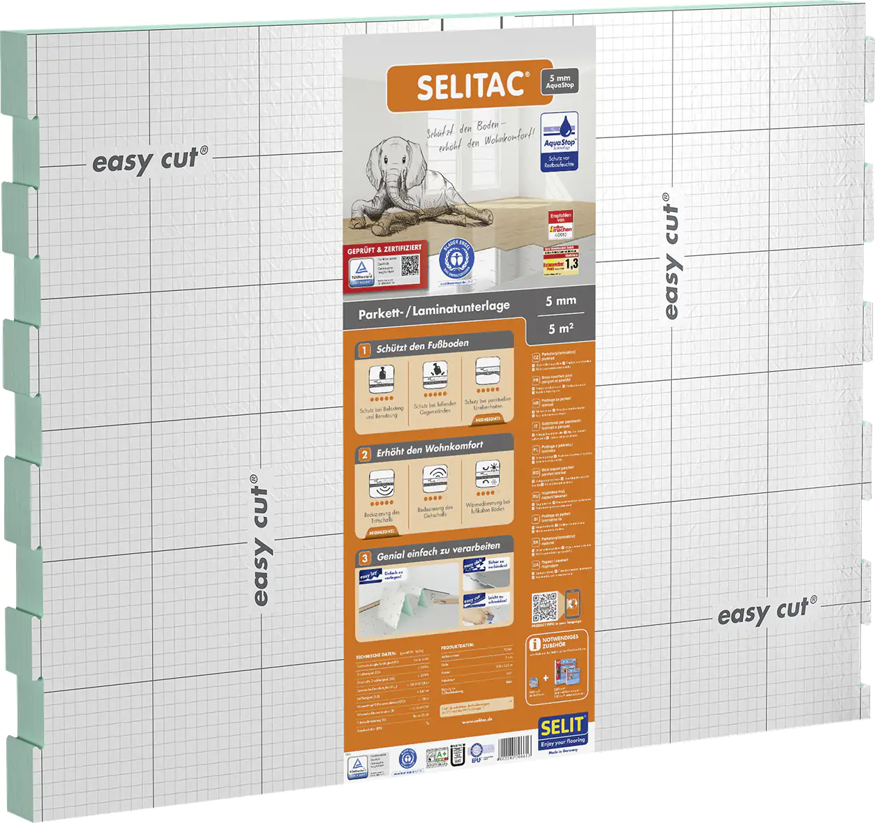 Selitac Dämmplatte Aqua Stop Faltplatte 5 mm stark Selitac Dämmplatte Aqua Stop Faltplatte 5 mm stark