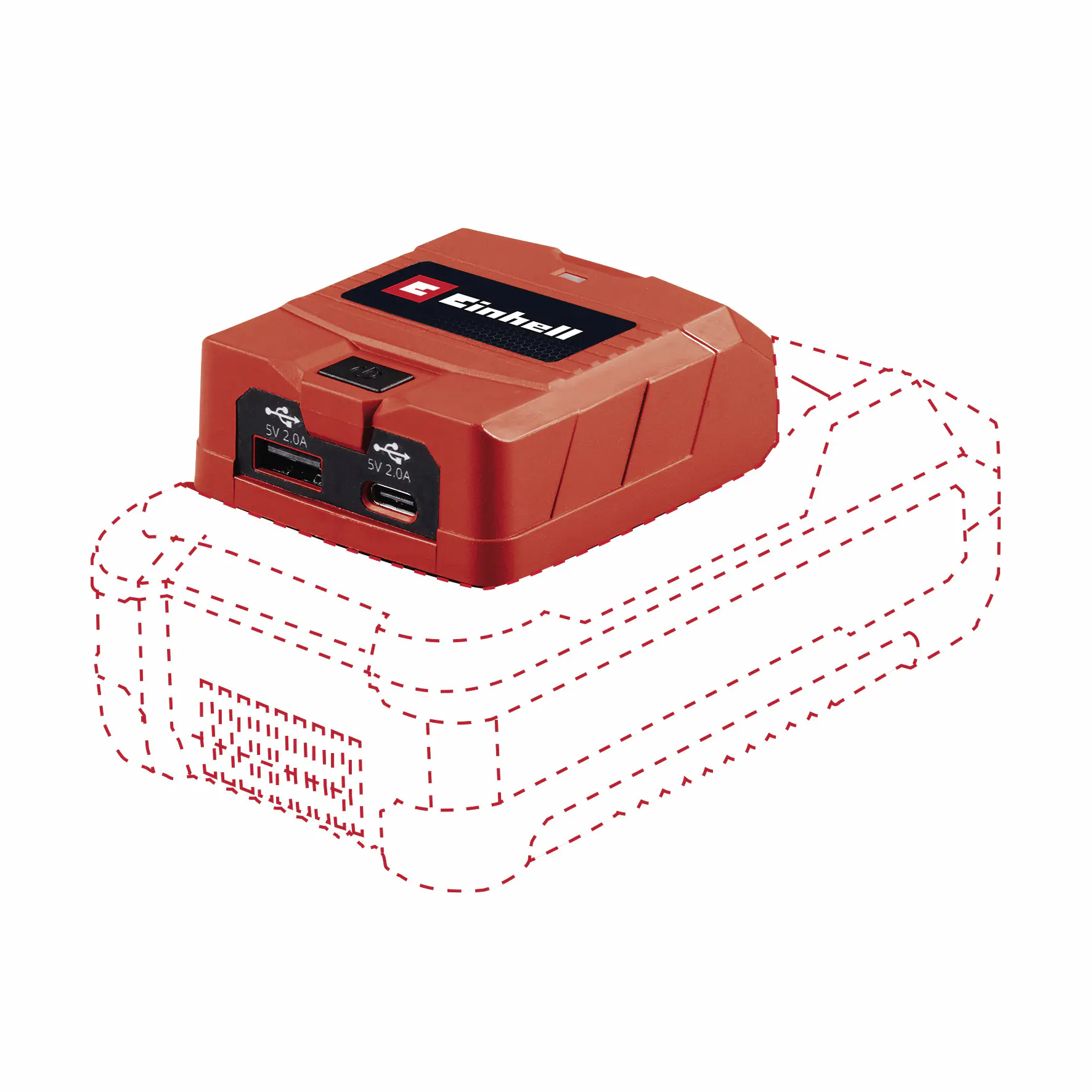 Einhell Classic USB-Akku-Adapter TC-CP 18 Li USB A/C Solo Einhell Classic USB-Akku-Adapter TC-CP 18 Li USB A/C Solo