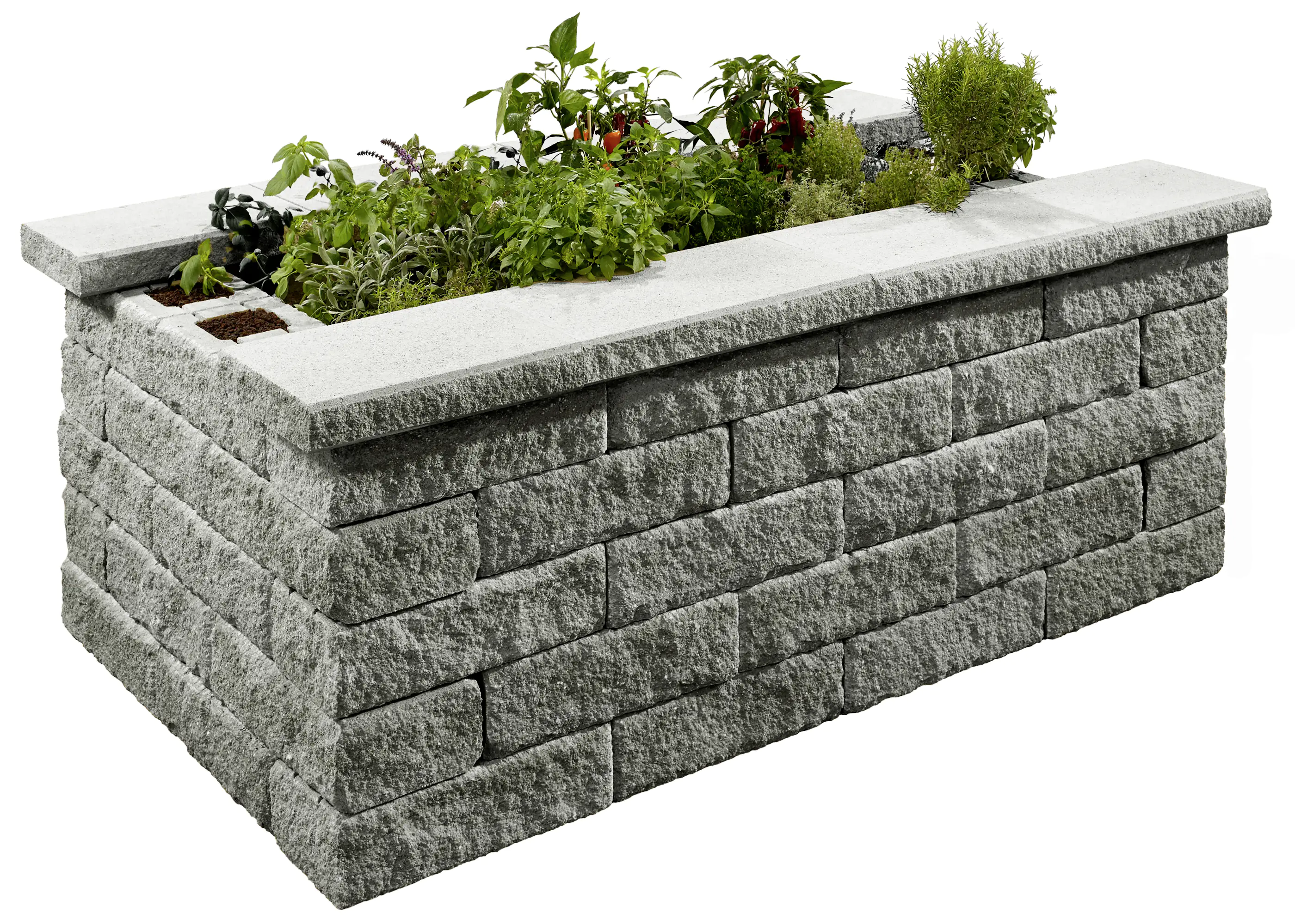 2077881026526_5 Kann Hochbeet-Set 1 Bruchstein 200 x 125 x 81 cm grau