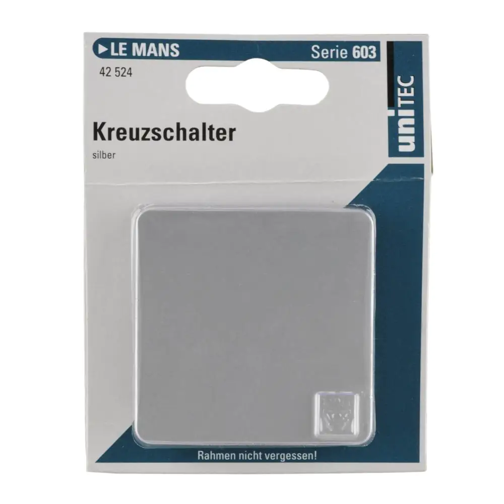 Unitec Kreuzschalter LeMans Serie 603 silber