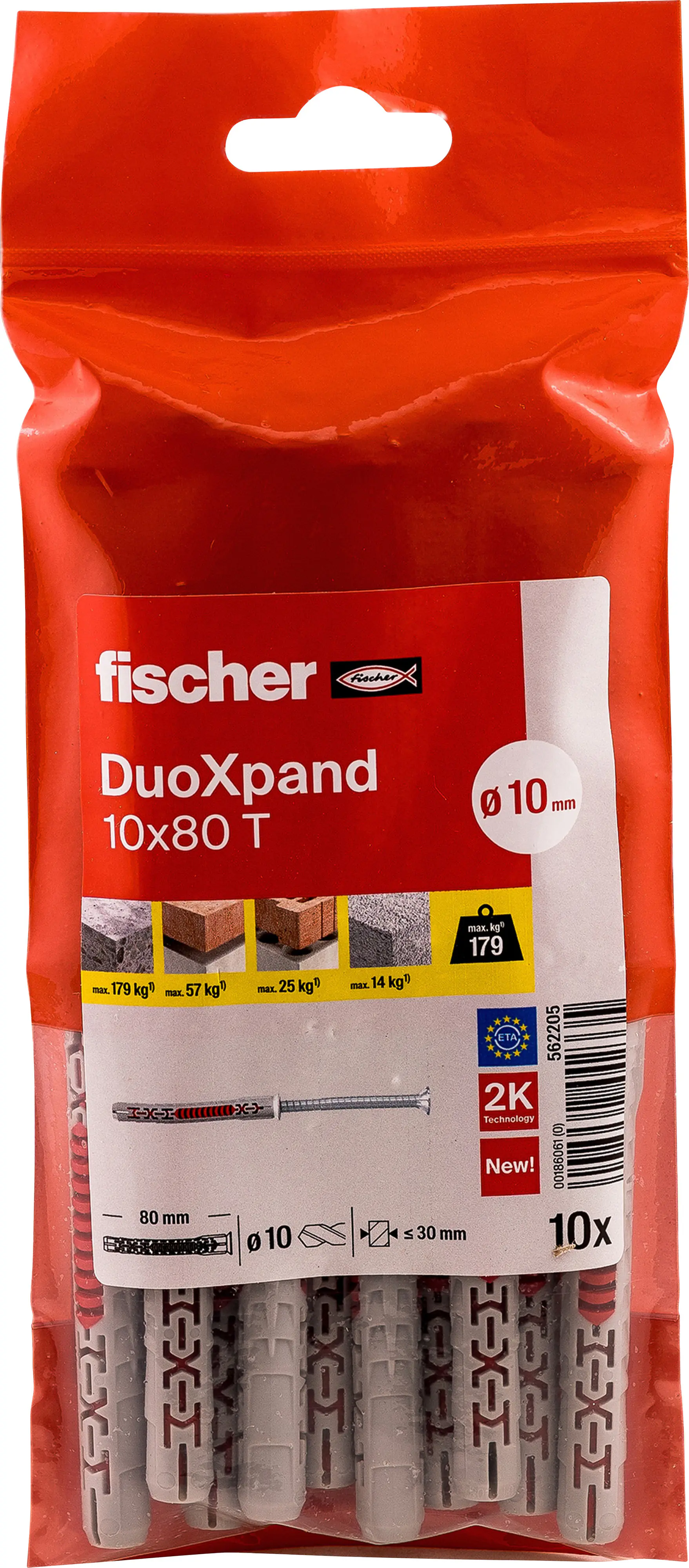 Fischer Langschaftdübel DuoXpand 10 x 80 mm - 10 Stück