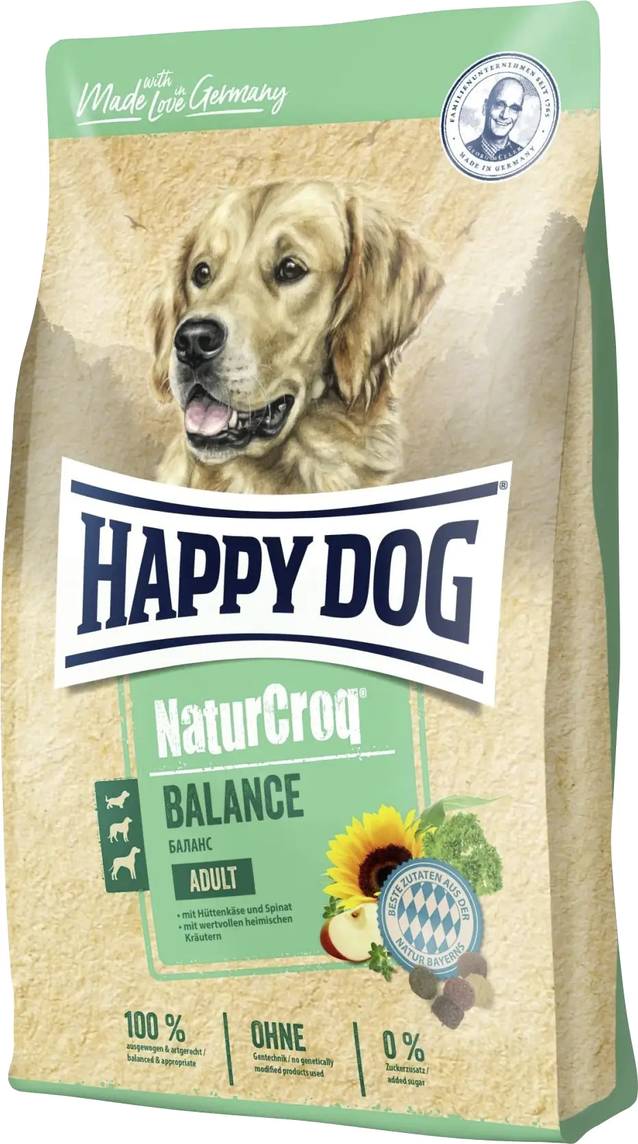 Happy Dog NaturCroq Hundetrockenfutter Adult Balance 15 kg Geflügel